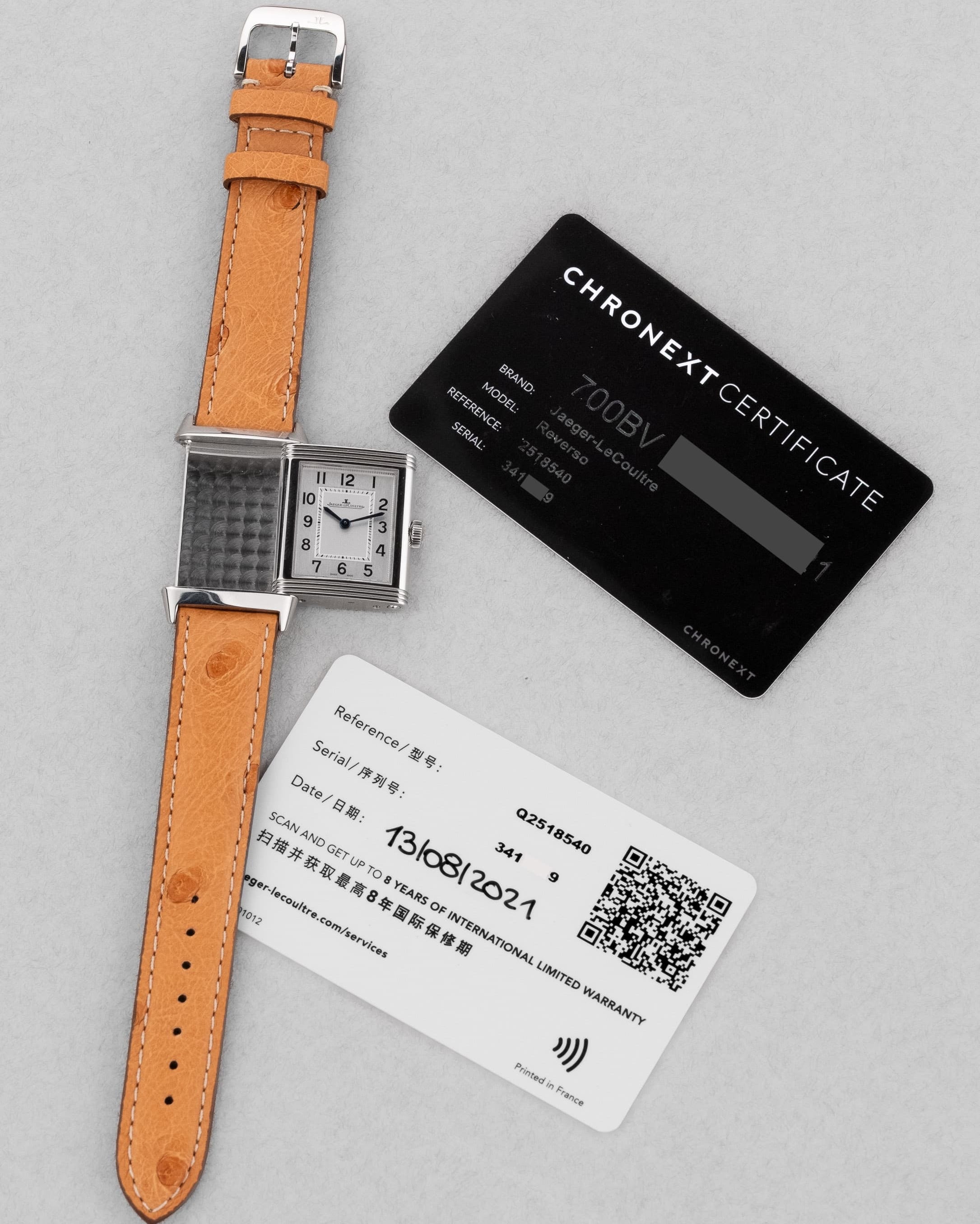 YSBJ Jaeger-LeCoultre Reverso Classique Medium Thin en acier, réf. Q2518540/222.8.47 - Set