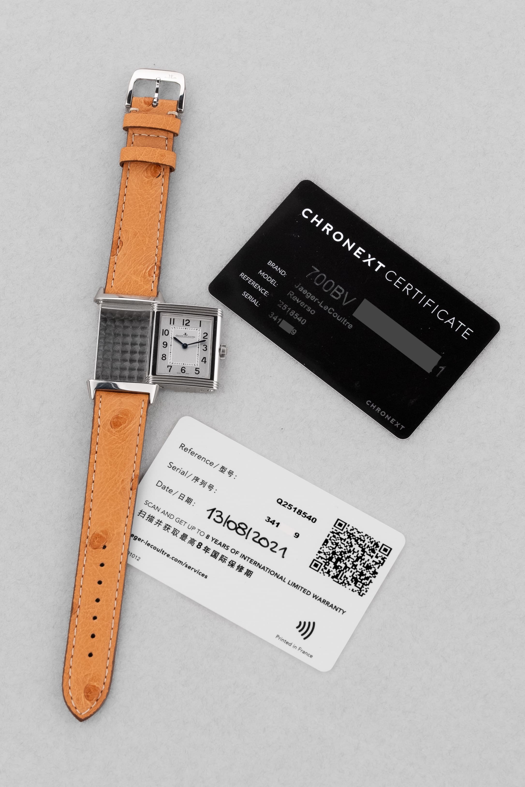 YSBJ Jaeger-LeCoultre Reverso Classique Medium Thin en acier, réf. Q2518540/222.8.47 - Set