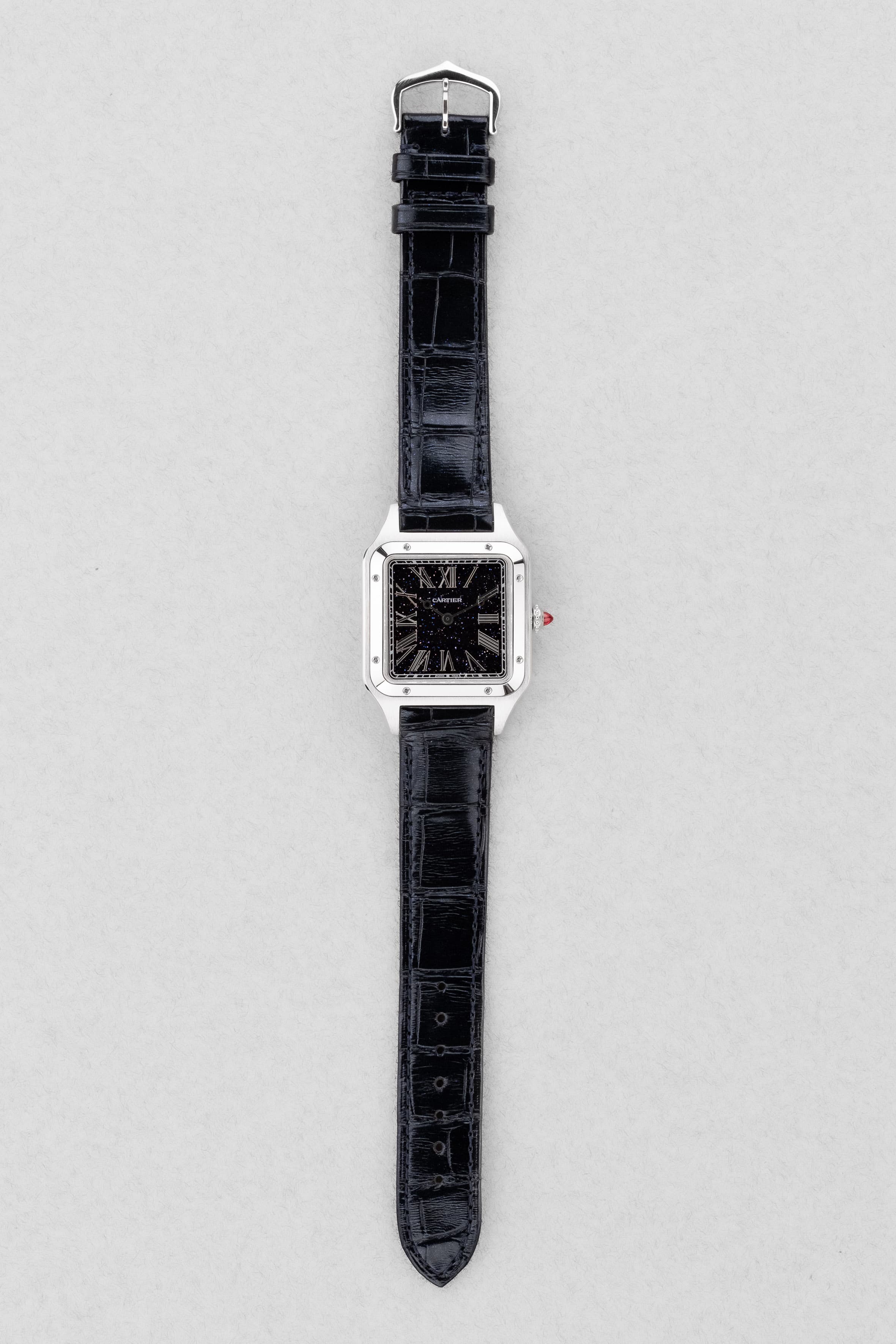 YSVF Cartier Santos-Dumont en Platine et Aventurine bleue, Édition limitée « La Baladeuse », neuve de 2025 - Overview