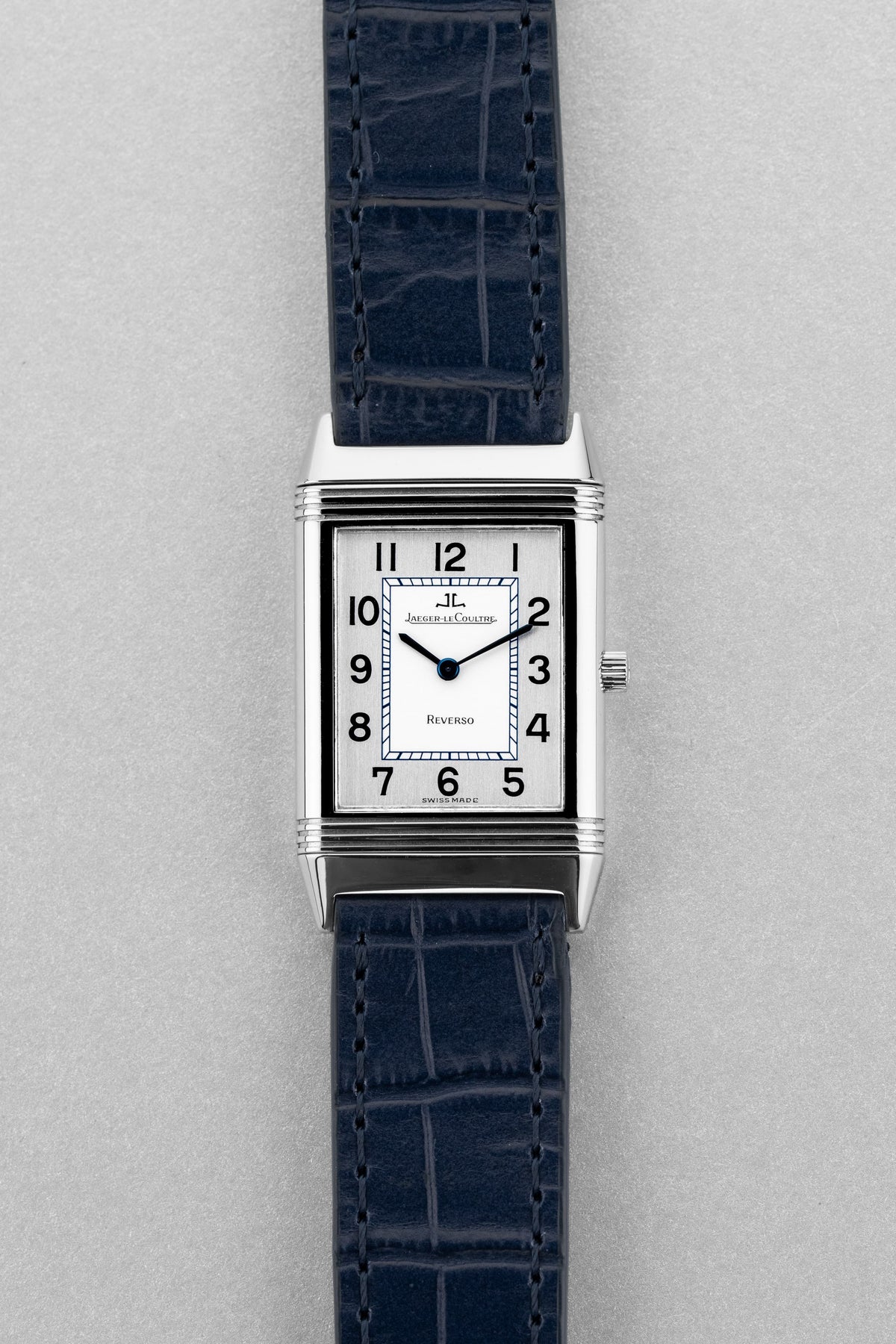 YT6N Jaeger-LeCoultre Reverso “Classique Medium” Quartz in Steel, Ref. 250.8.08 - Front