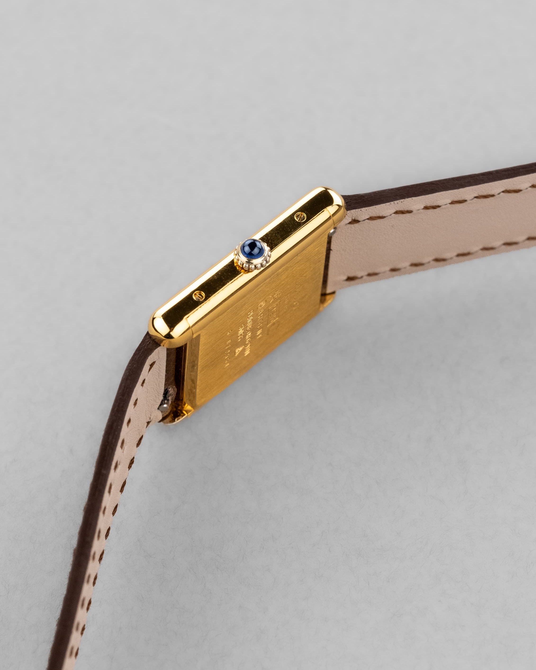 Z55B Cartier Tank Must Mécanique GM 6 « Wood/Turtle/Tortoiseshell Dial » - Right side