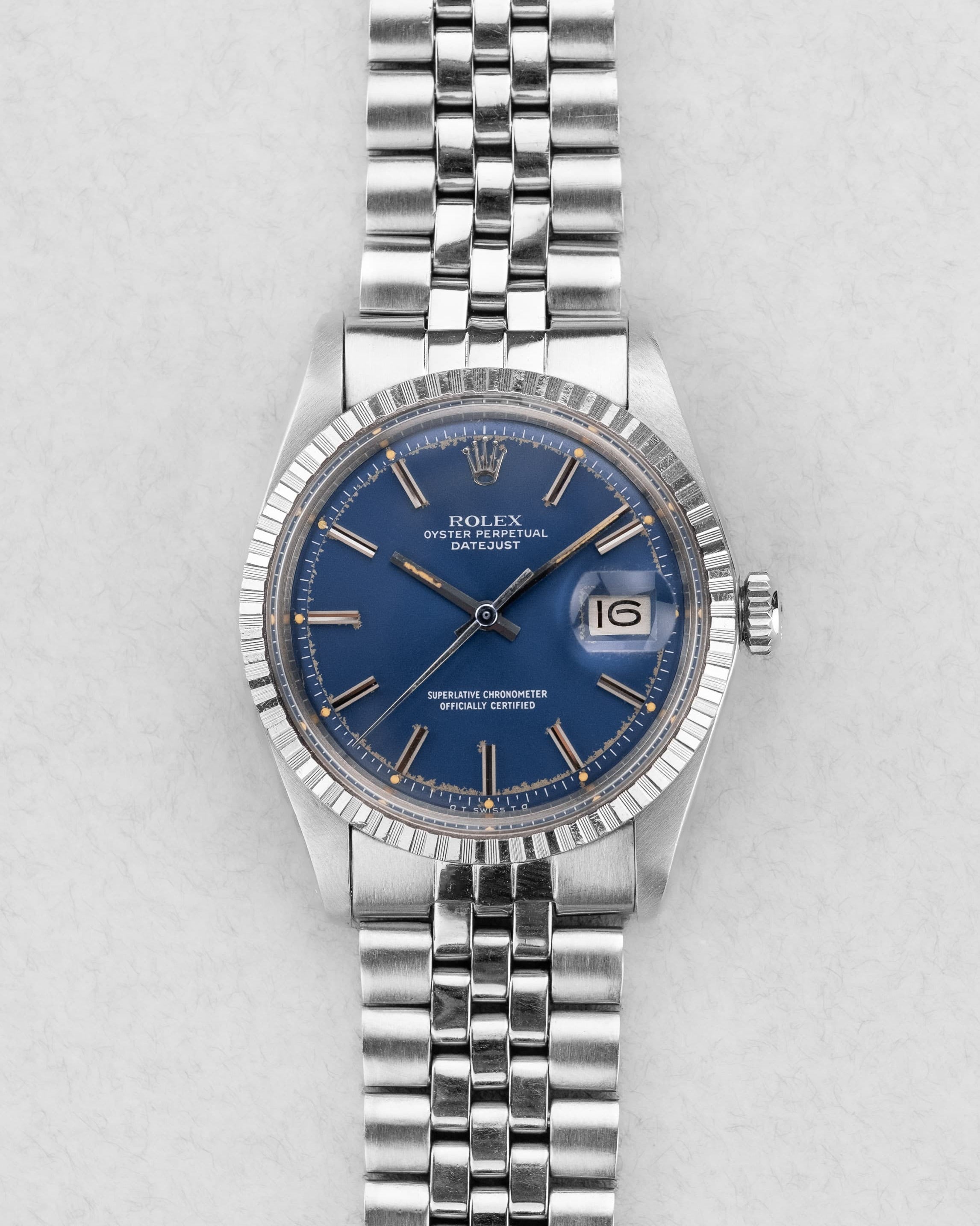 ZAG9 Rolex Datejust réf. 1603 en acier de 1973 – Cadran « Bleu Sigma » - Front