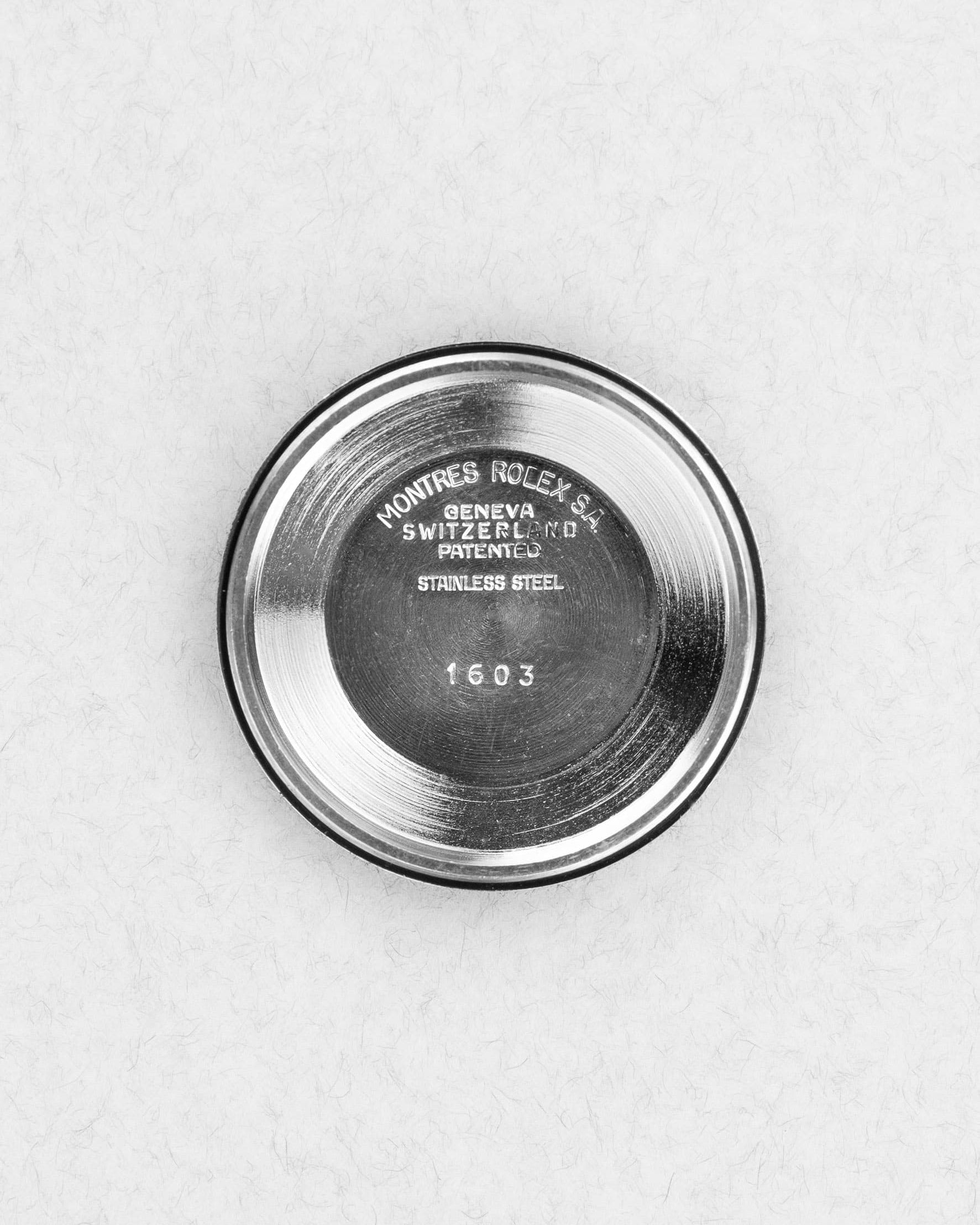 ZAG9 Rolex Datejust réf. 1603 en acier de 1973 – Cadran « Bleu Sigma » - Inside case back