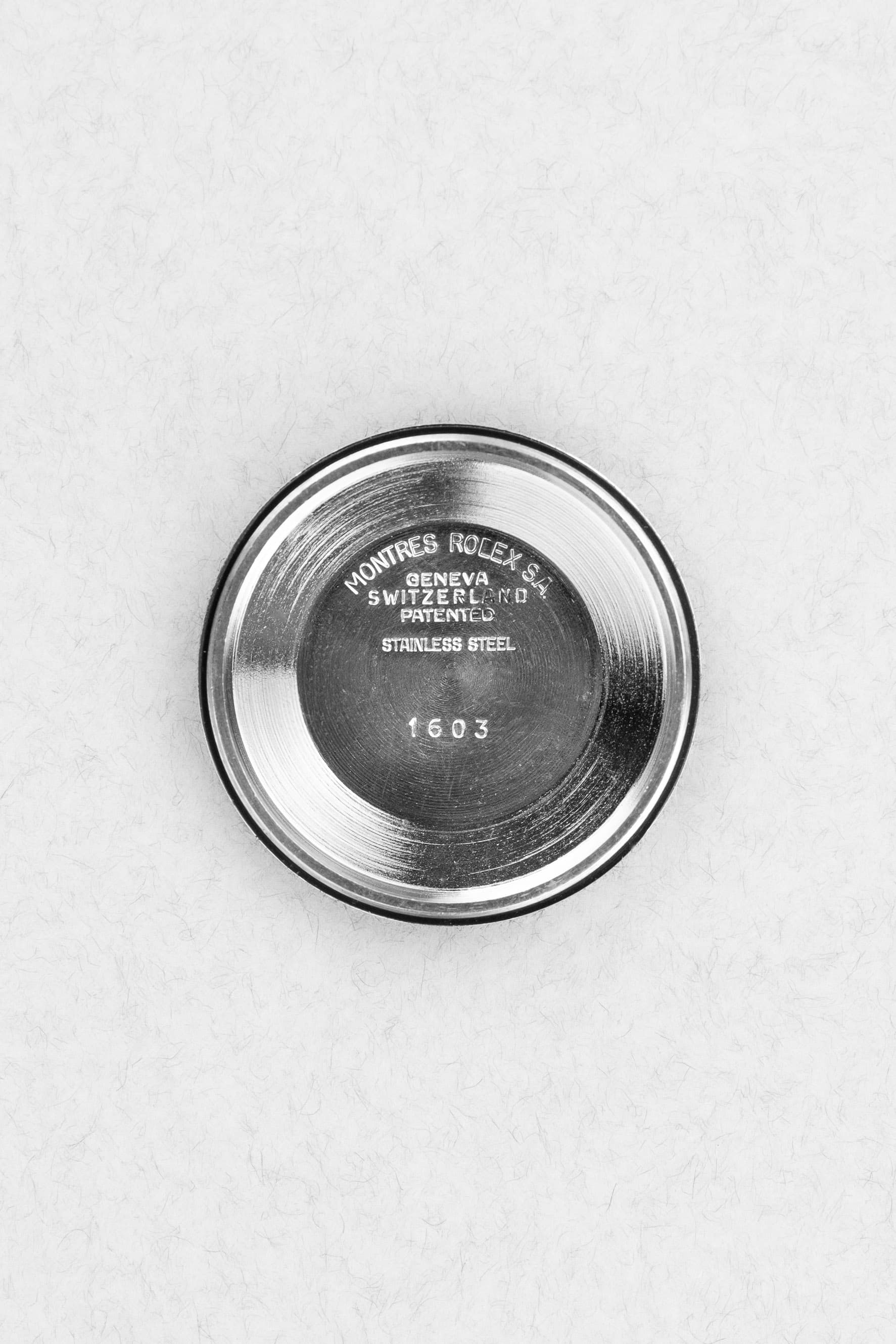 ZAG9 Rolex Datejust réf. 1603 en acier de 1973 – Cadran « Bleu Sigma » - Inside case back