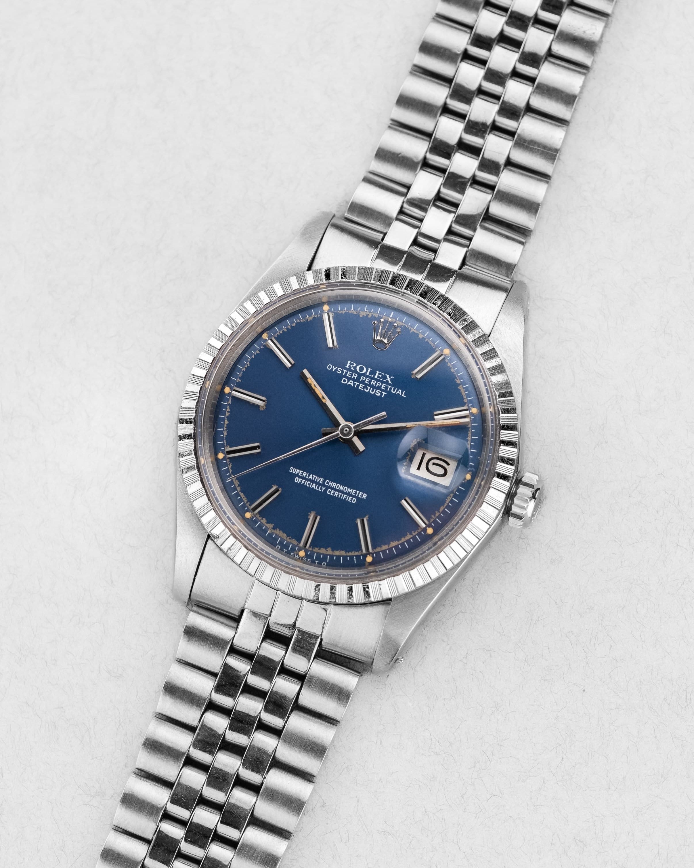 ZAG9 Rolex Datejust réf. 1603 en acier de 1973 – Cadran « Bleu Sigma » - Three Quarters