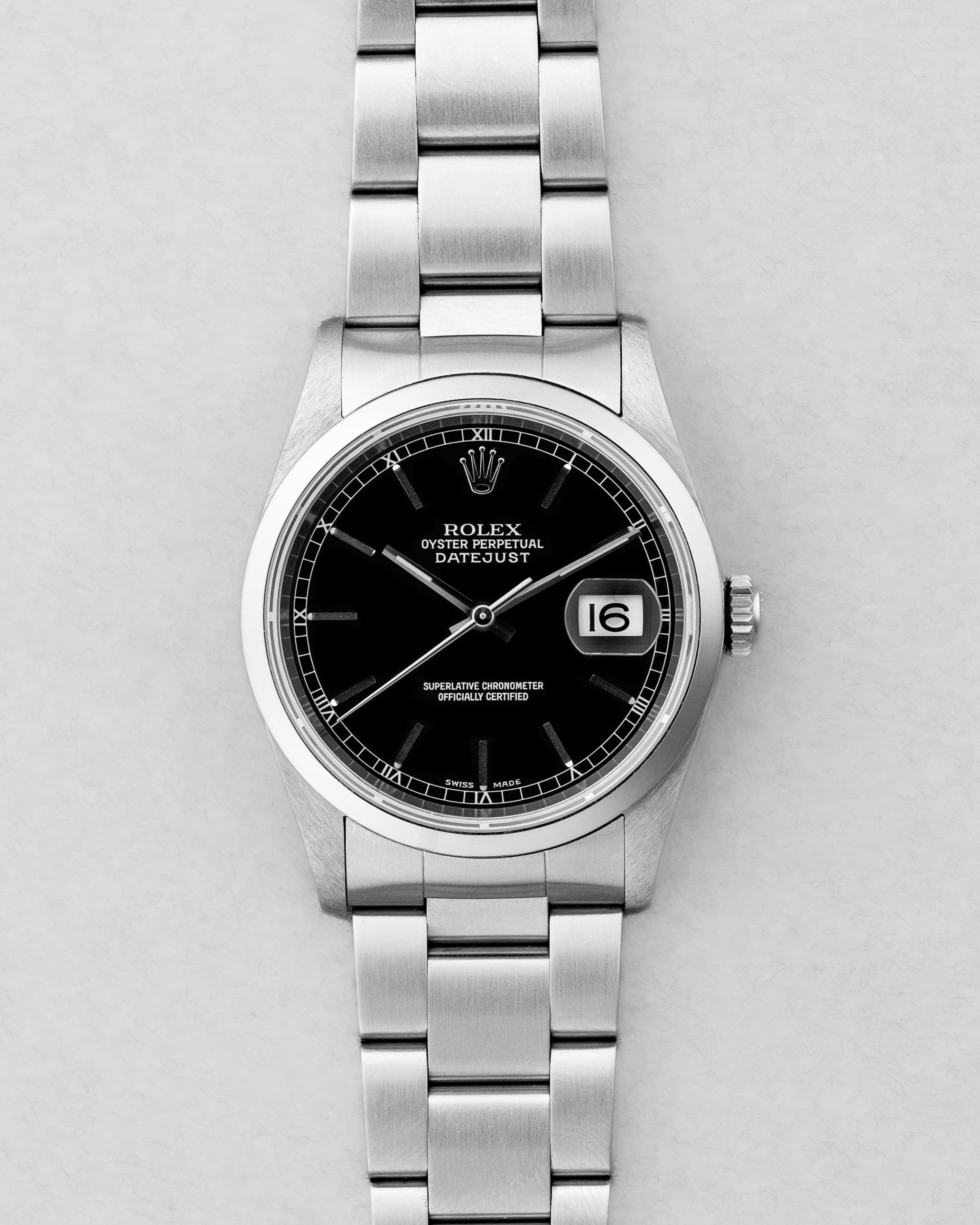 ZXSC Rolex Datejust 16200 Noire de 2002 - Front