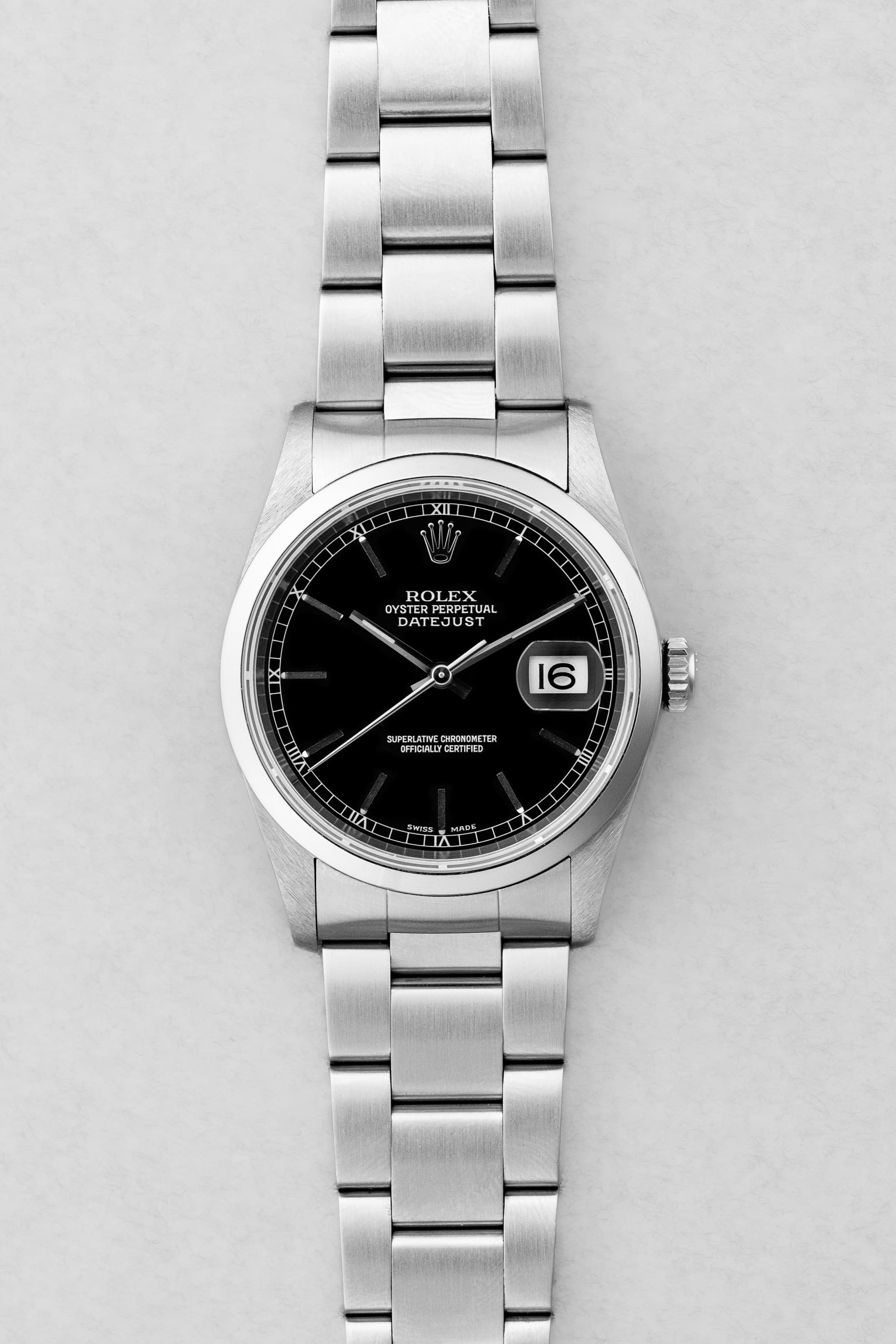 ZXSC Rolex Datejust 16200 Noire de 2002 - Front