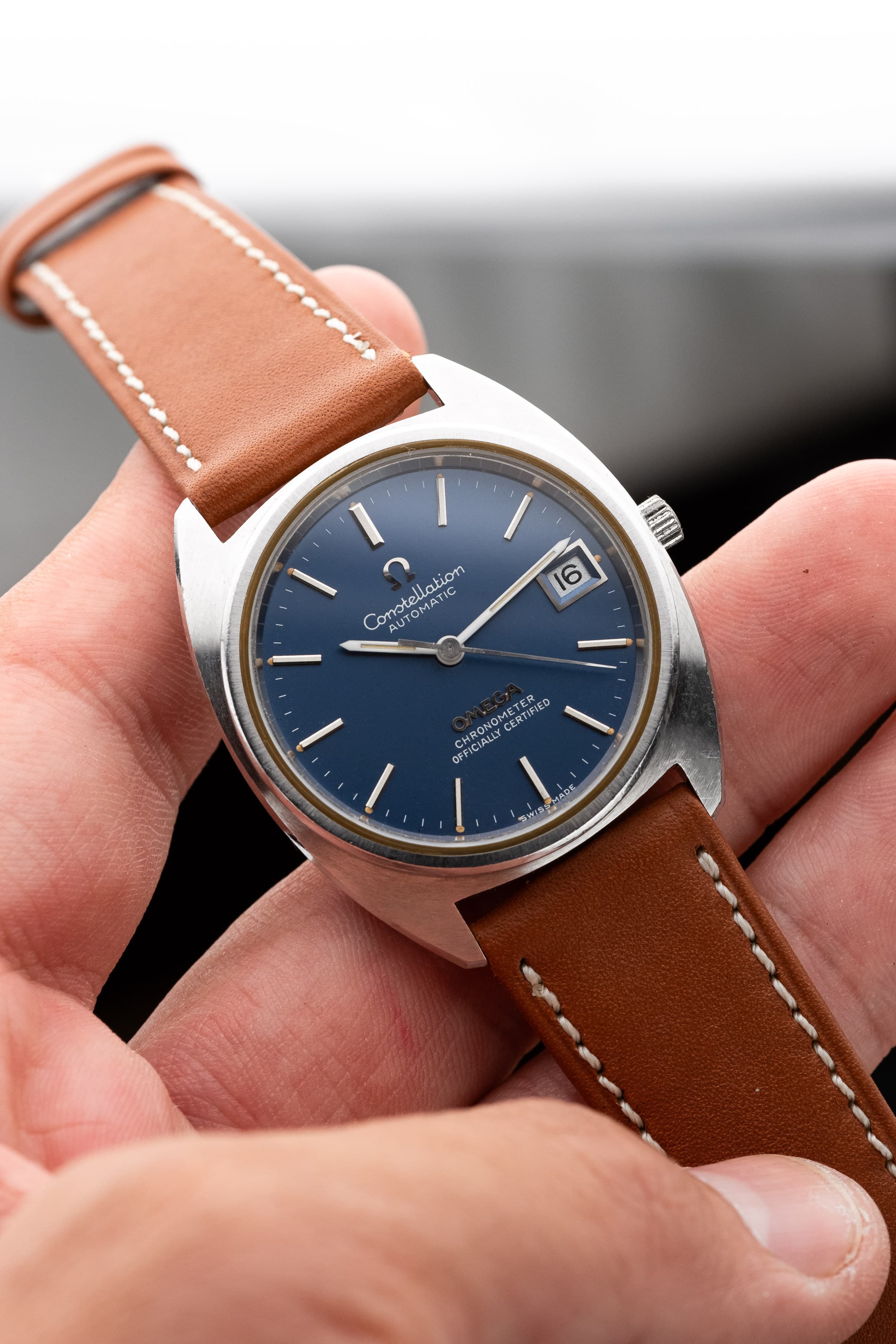 8ZBR Omega Constellation « C-Shape » ST 168.0056 de 1973 - Wristshot