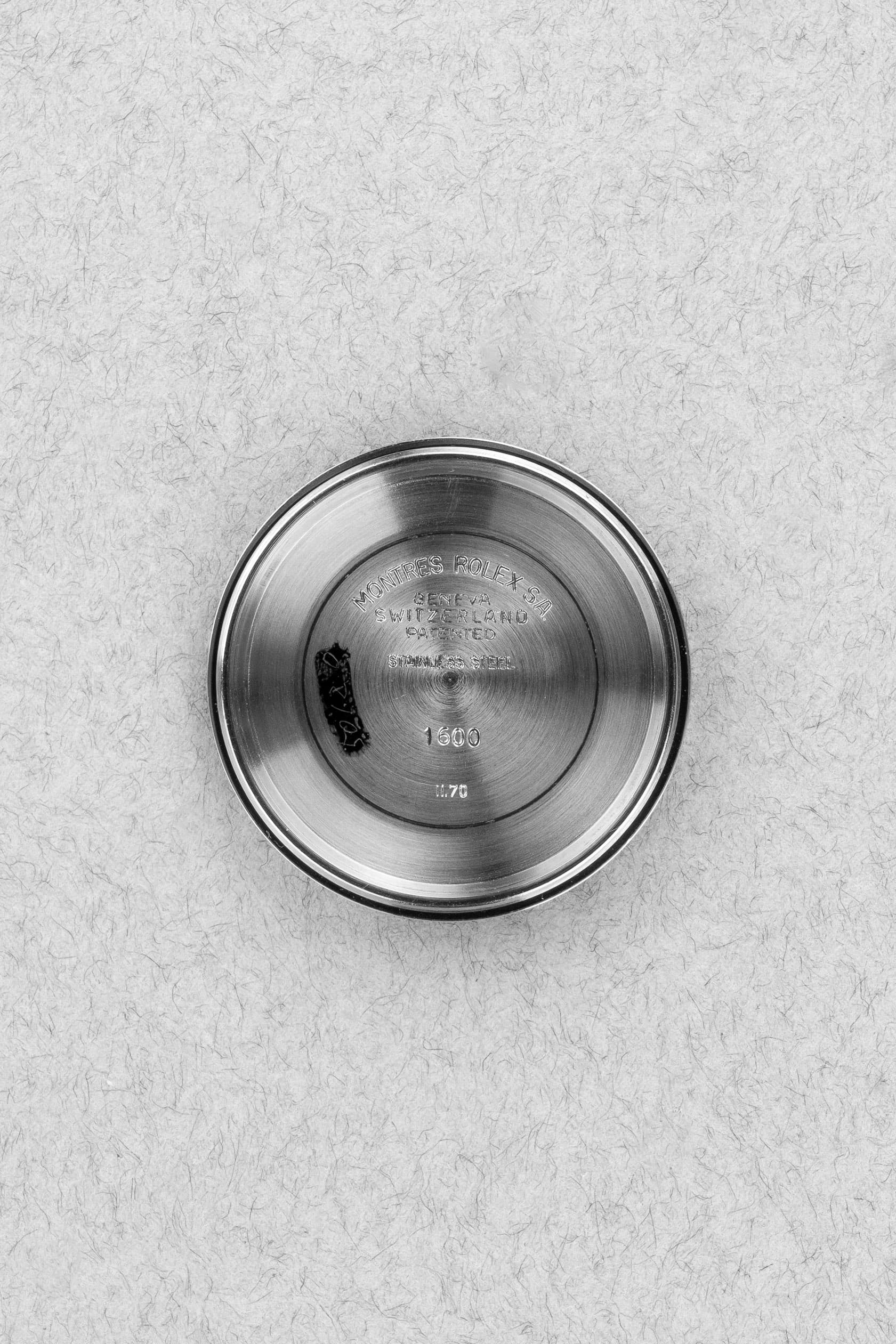 PUSP Rare et fascinante Rolex Datejust 1601 « Lavande » de 1970 - Inside case back