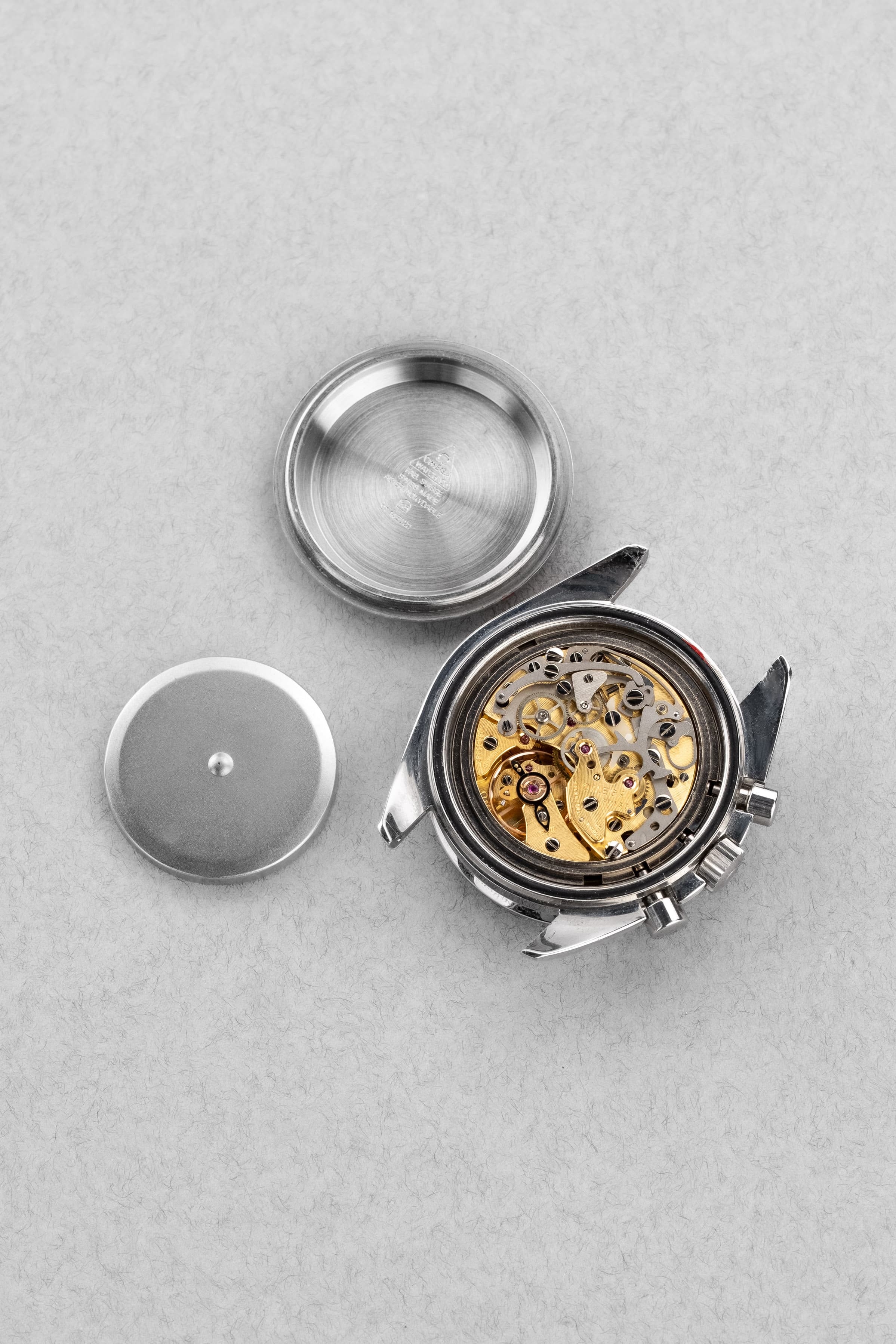 K2XS Omega Speedmaster Moonwatch « Long S & R » réf. 3590.50/145.022 circa 1990 – Patine + Bracelet 1450 - Movement