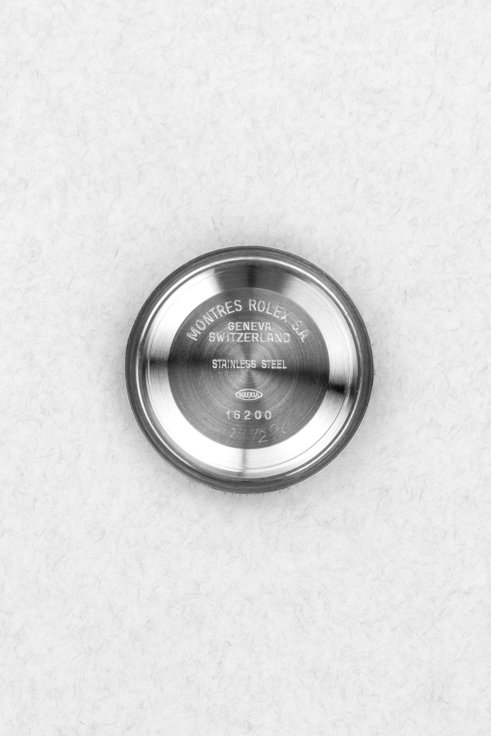 S2X5 Rolex Datejust 16234 « Silver » de 1996 - Inside case back