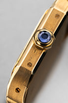 5MDB Sublime Cartier Santos-Dumont GM Ref. 78097 “PARIS” in Yellow Gold, circa 1973 – New Old Stock - Hallmark