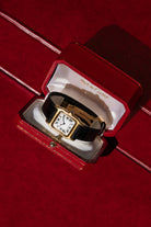 5MDB Sublime Cartier Santos-Dumont GM Ref. 78097 “PARIS” in Yellow Gold, circa 1973 – New Old Stock - Set