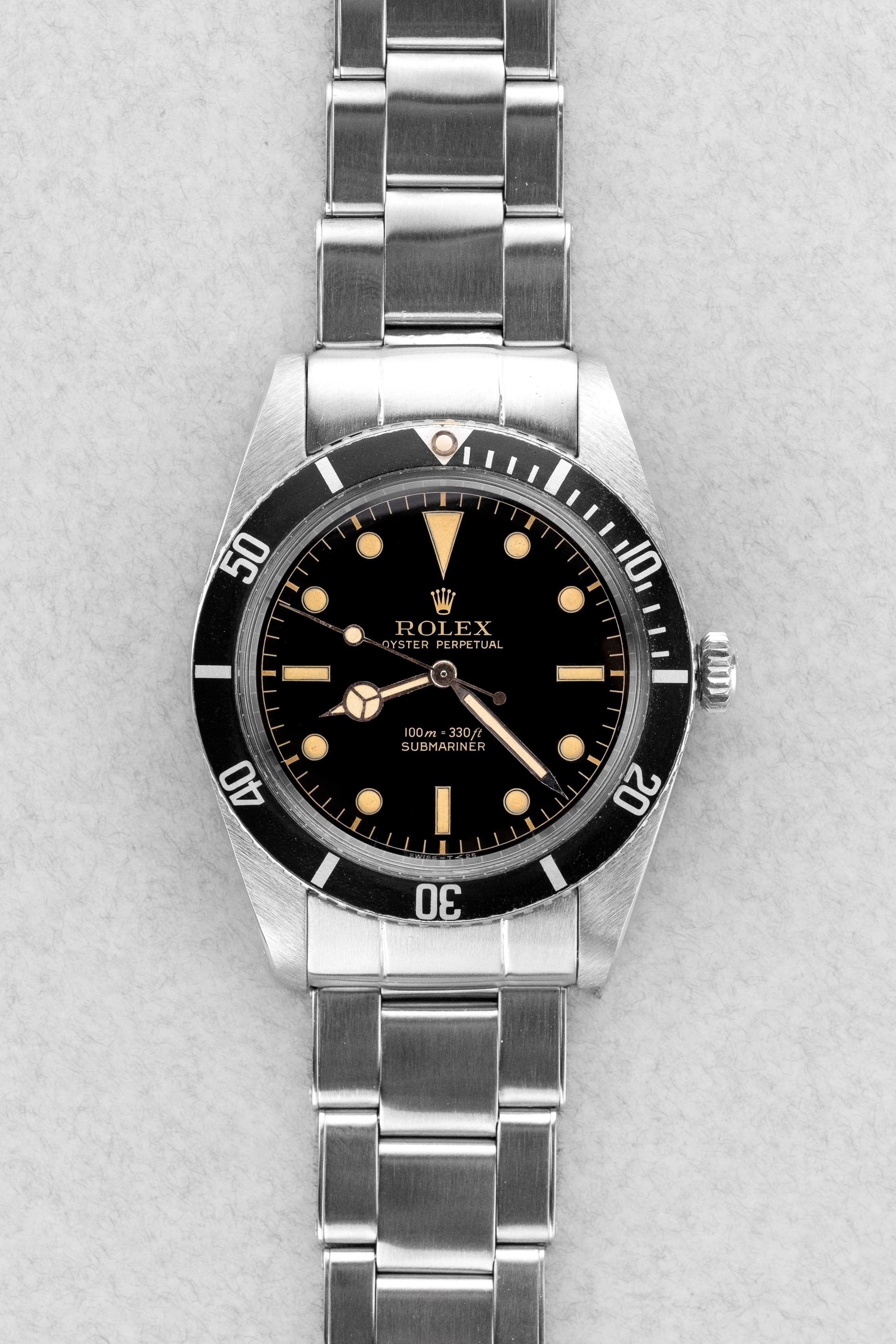 5ZWP Exceptionnelle Rolex Submariner 5508 « Gilt Small Crown James Bond Chronomètre » de 1962 – Parfait état et mouvement rare - Front