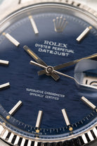 6DQ9 Superb 1969 Rolex Datejust Ref. 1601 in Steel – “Blue Shantung/Mosaic” Dial - Dial