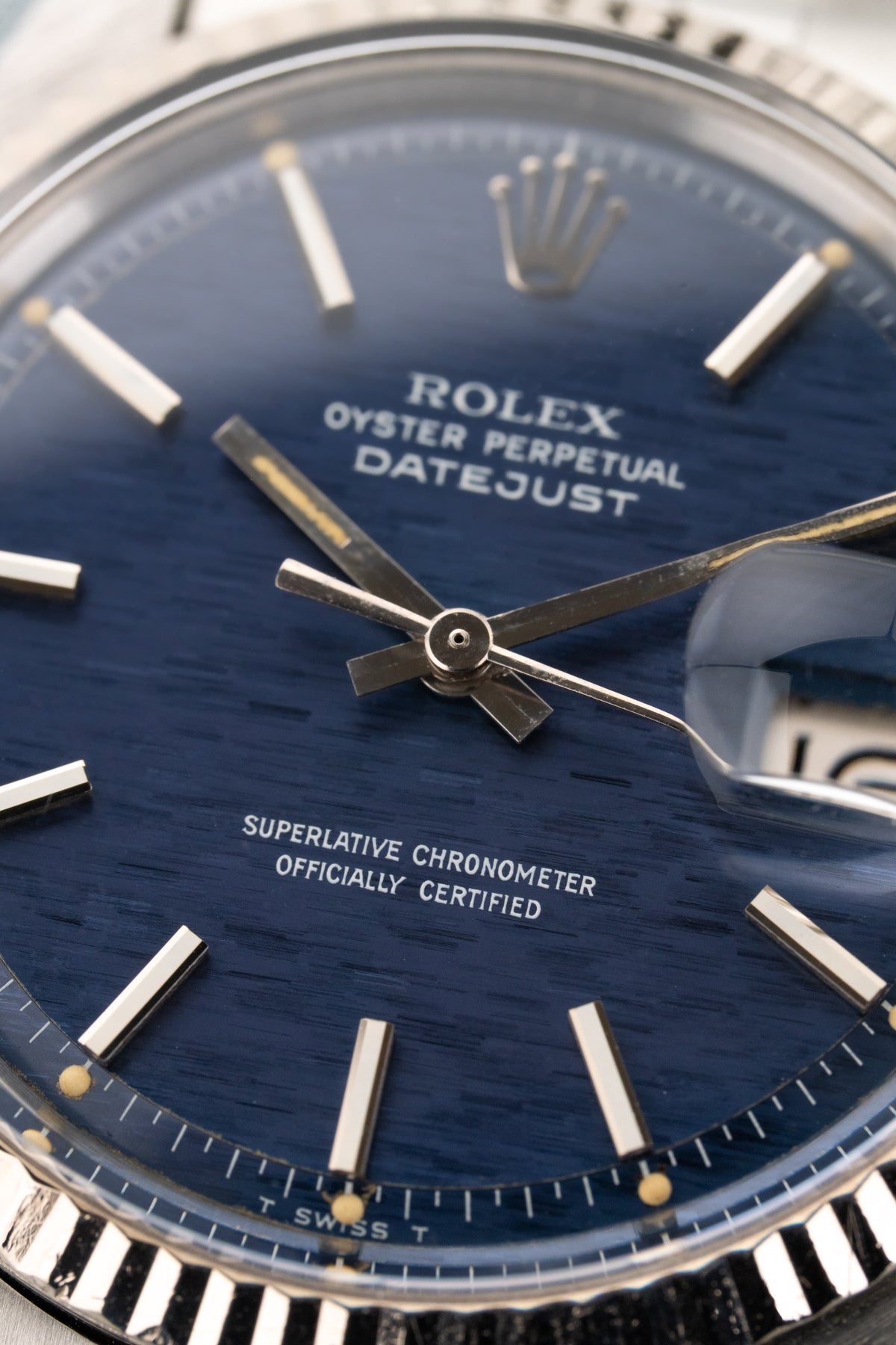 6DQ9 Superb 1969 Rolex Datejust Ref. 1601 in Steel – “Blue Shantung/Mosaic” Dial - Dial
