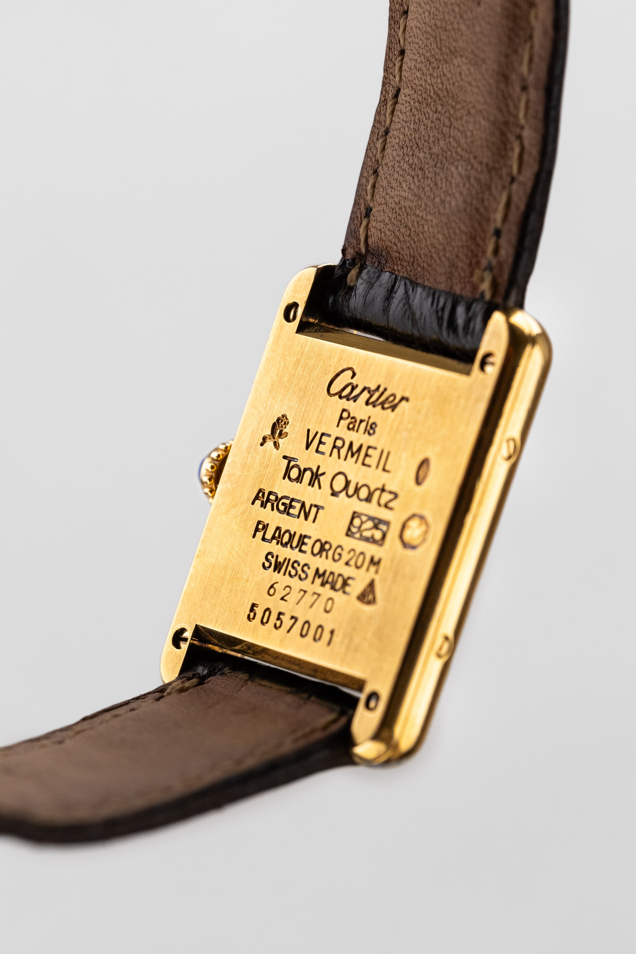 6SAN-ff Cartier Tank Must Quartz Lady « Black Gold Diamonds » - Back