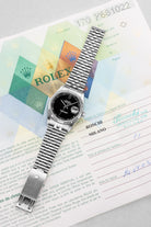 8JS8 Rolex Datejust réf. 16234 de 2003 – Cadran noir + Garantie d'origine - Overview