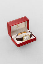 8URX Cartier « Tank Fabergé/Square Incurvée PARIS » réf. 78101 en or jaune, circa 1973 - Box