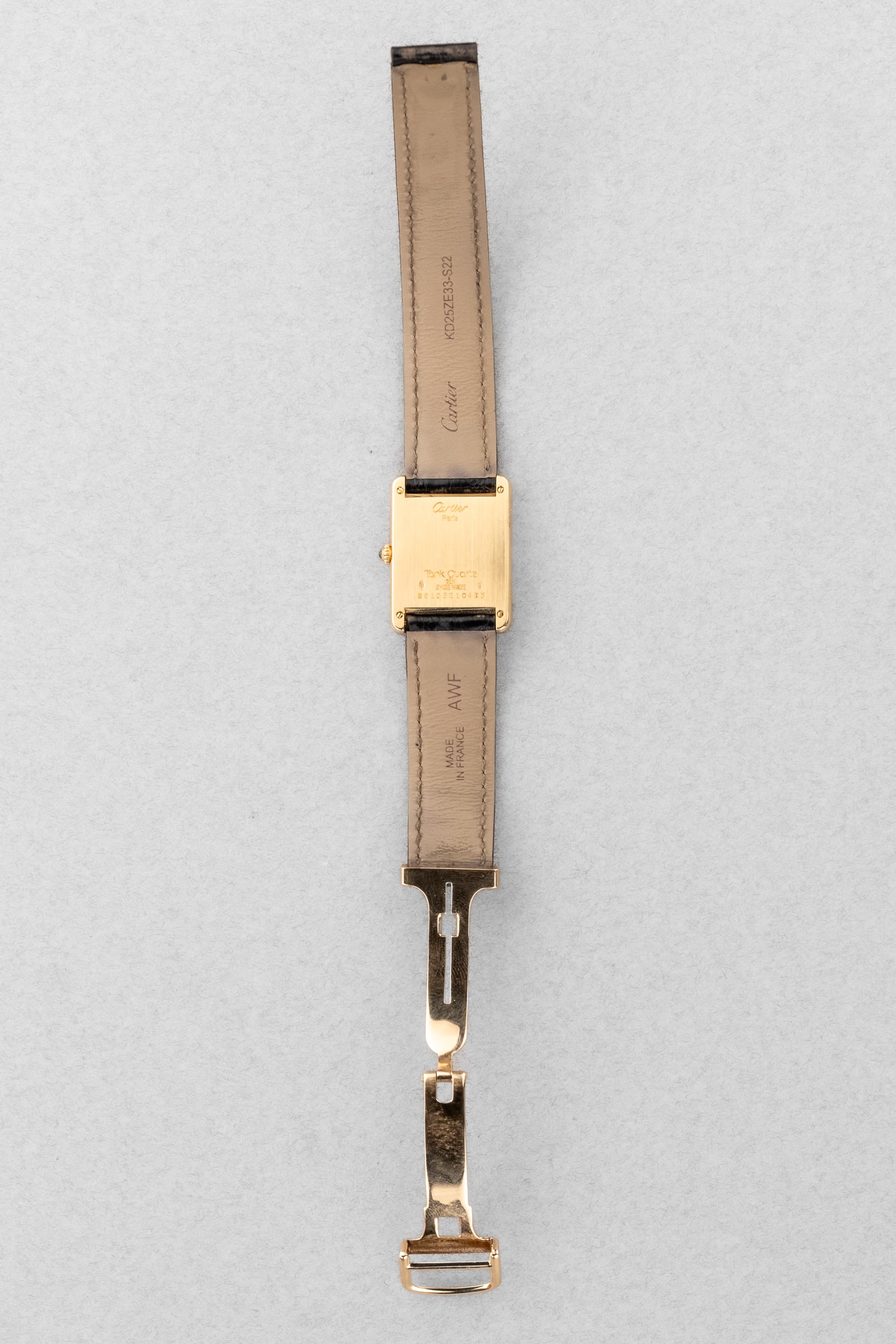 SFL7 Cartier Tank Louis réf. 88105 en or jaune, circa 1985 – Boucle déployante d'origine en or et parfait état - Overview