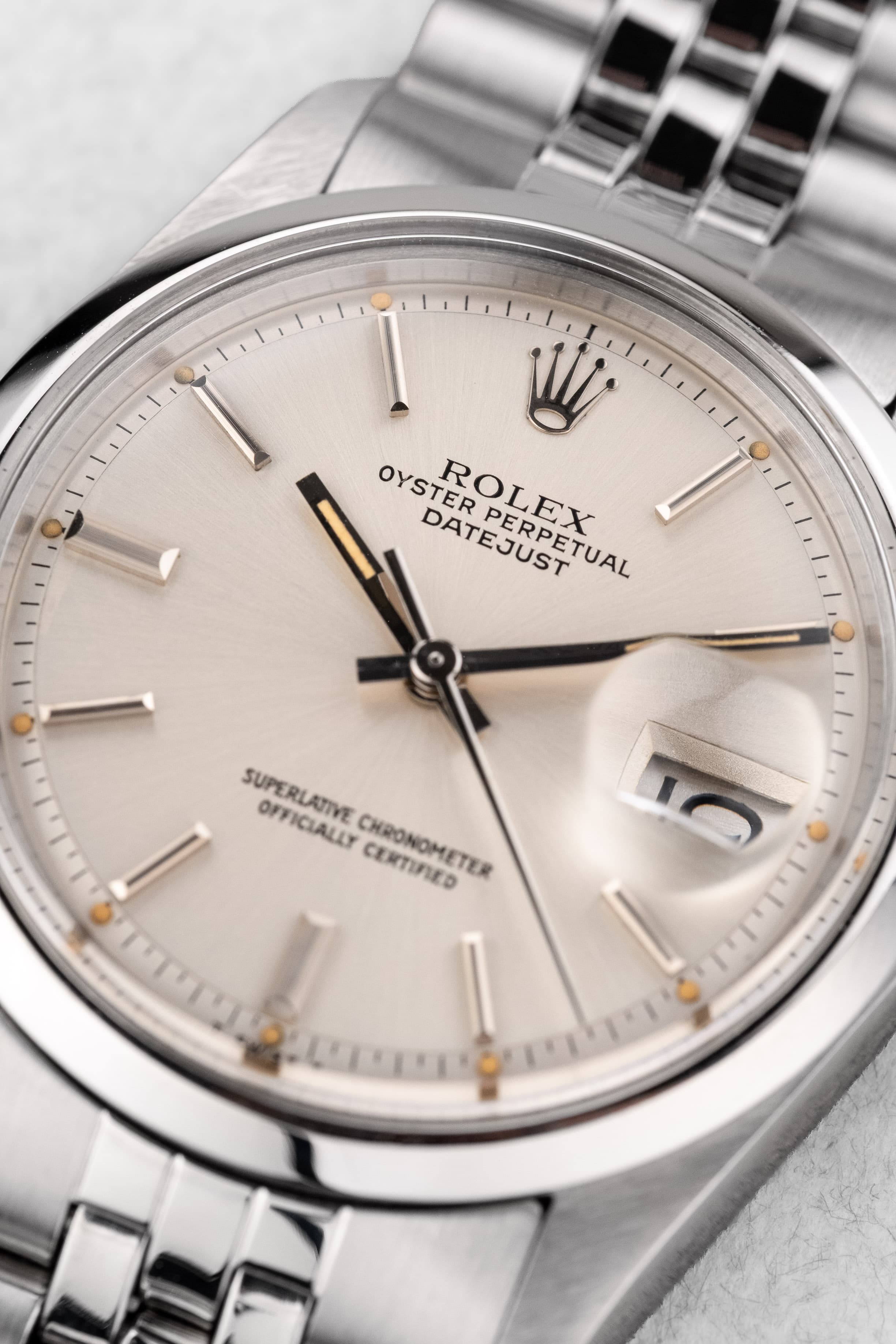 ADZN Rolex Datejust ref. 1600 em aço de 1975 – Mostrador «Silver» - Mostrador