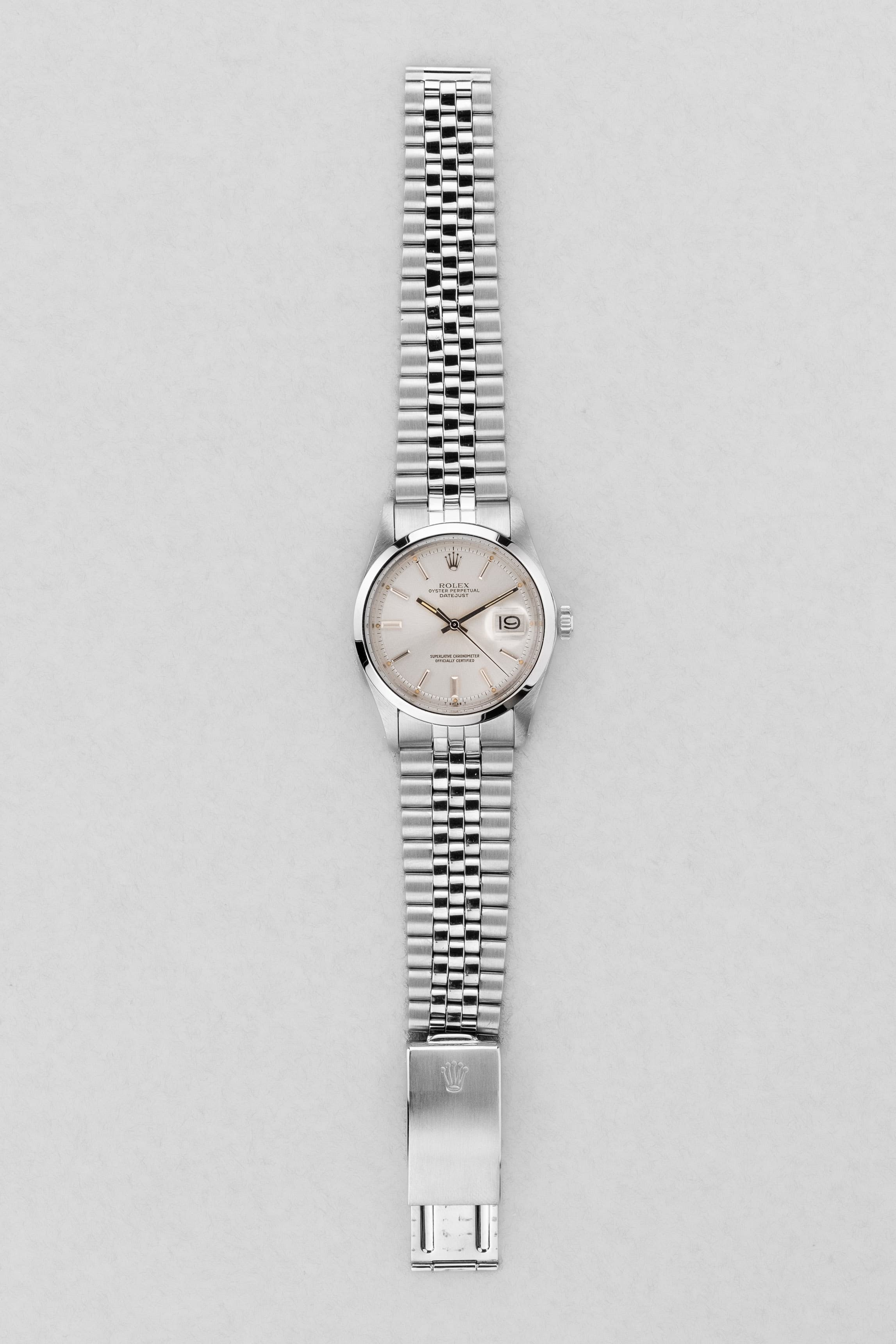 ADZN Rolex Datejust Ref. 1600 in Stahl von 1975 – „Silver“-Zifferblatt - Übersicht