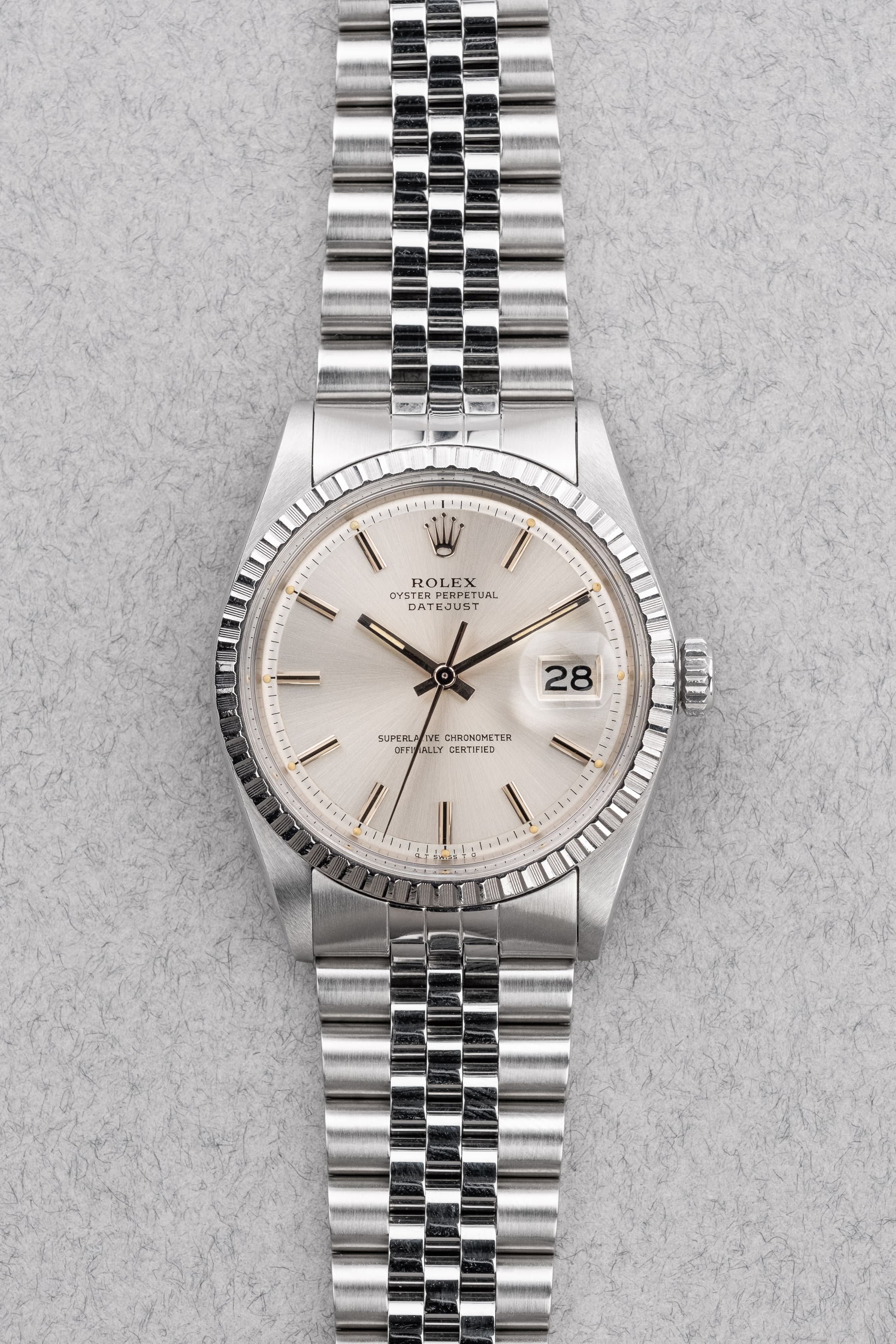 AT4P Rolex Datejust 1603 « Sigma » Silver de 1975 - Front