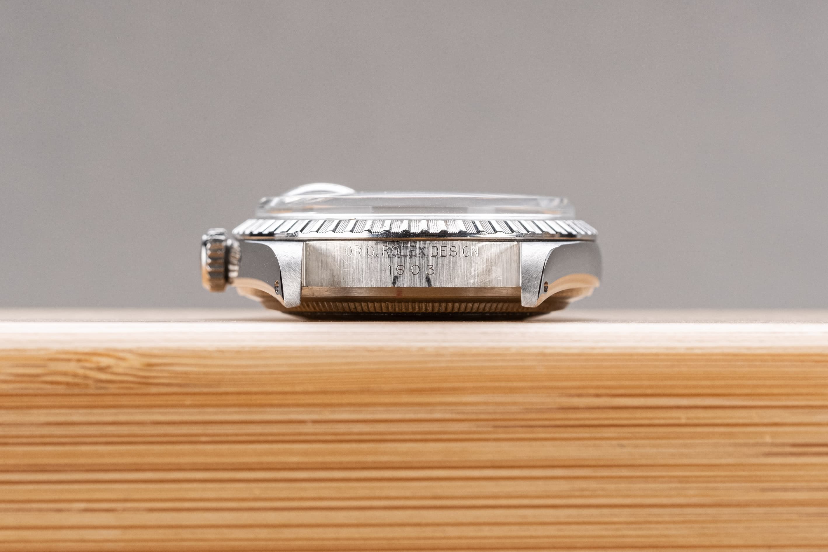 AT4P Rolex Datejust 1603 « Sigma » Silver de 1975 - Lugs - Reference