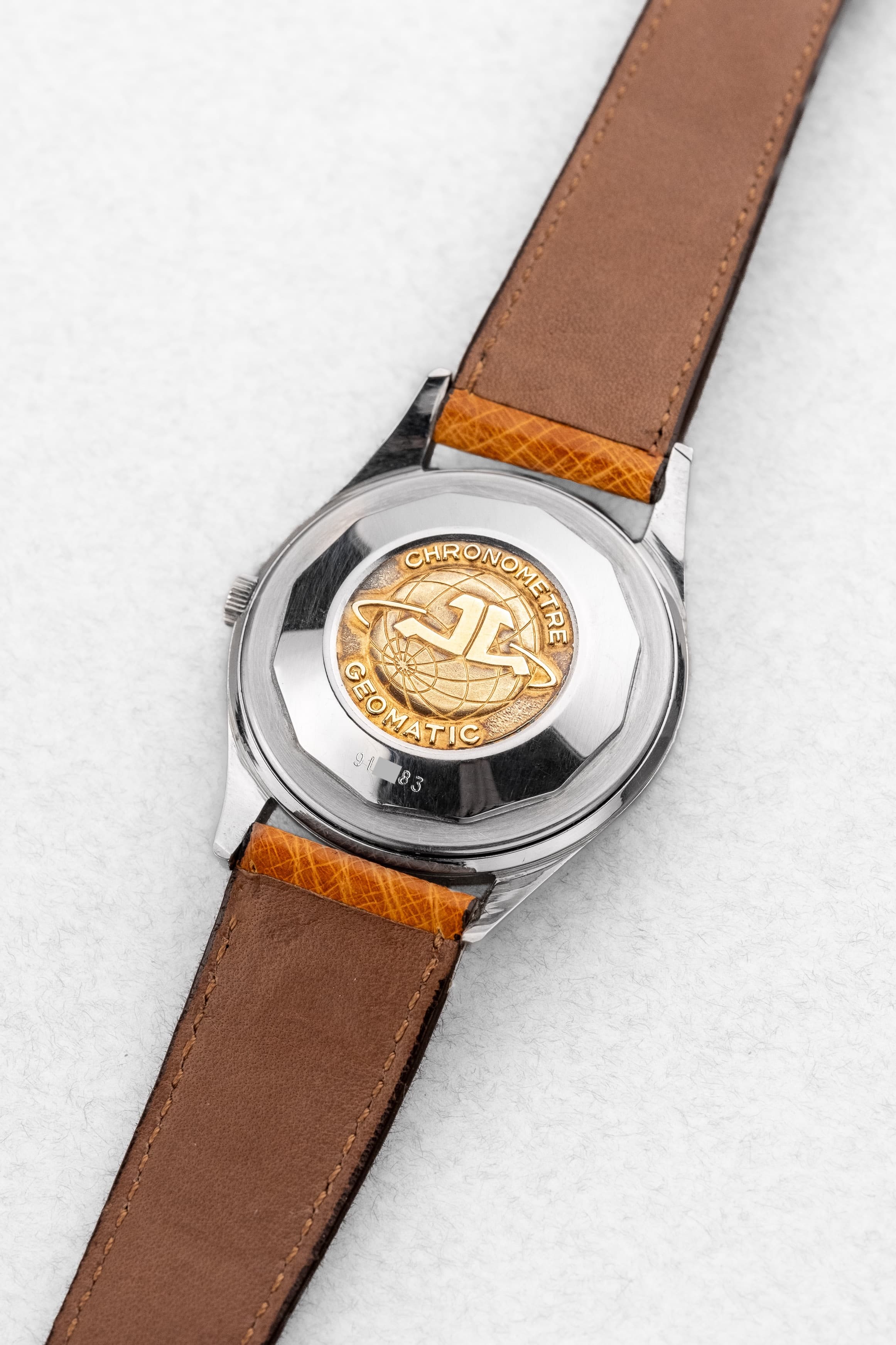 AY2Y-LB Exceptionnelle Jaeger-LeCoultre Chronomètre Geomatic E399 en acier, circa 1962 – Jamais polie - Back