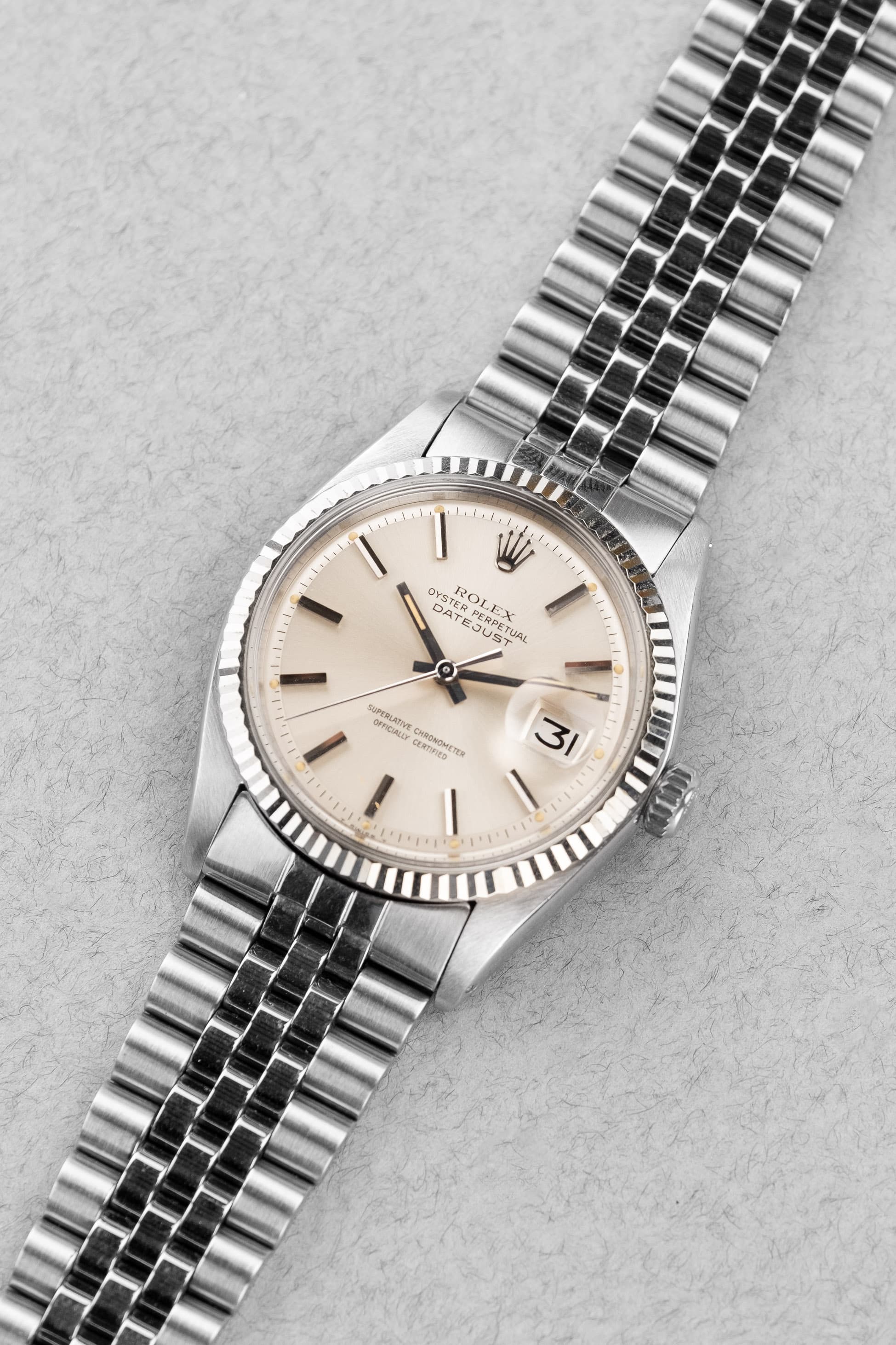 B8SG Rolex Datejust 1601 de 1971 – Superbe et Full Set - Three Quarters