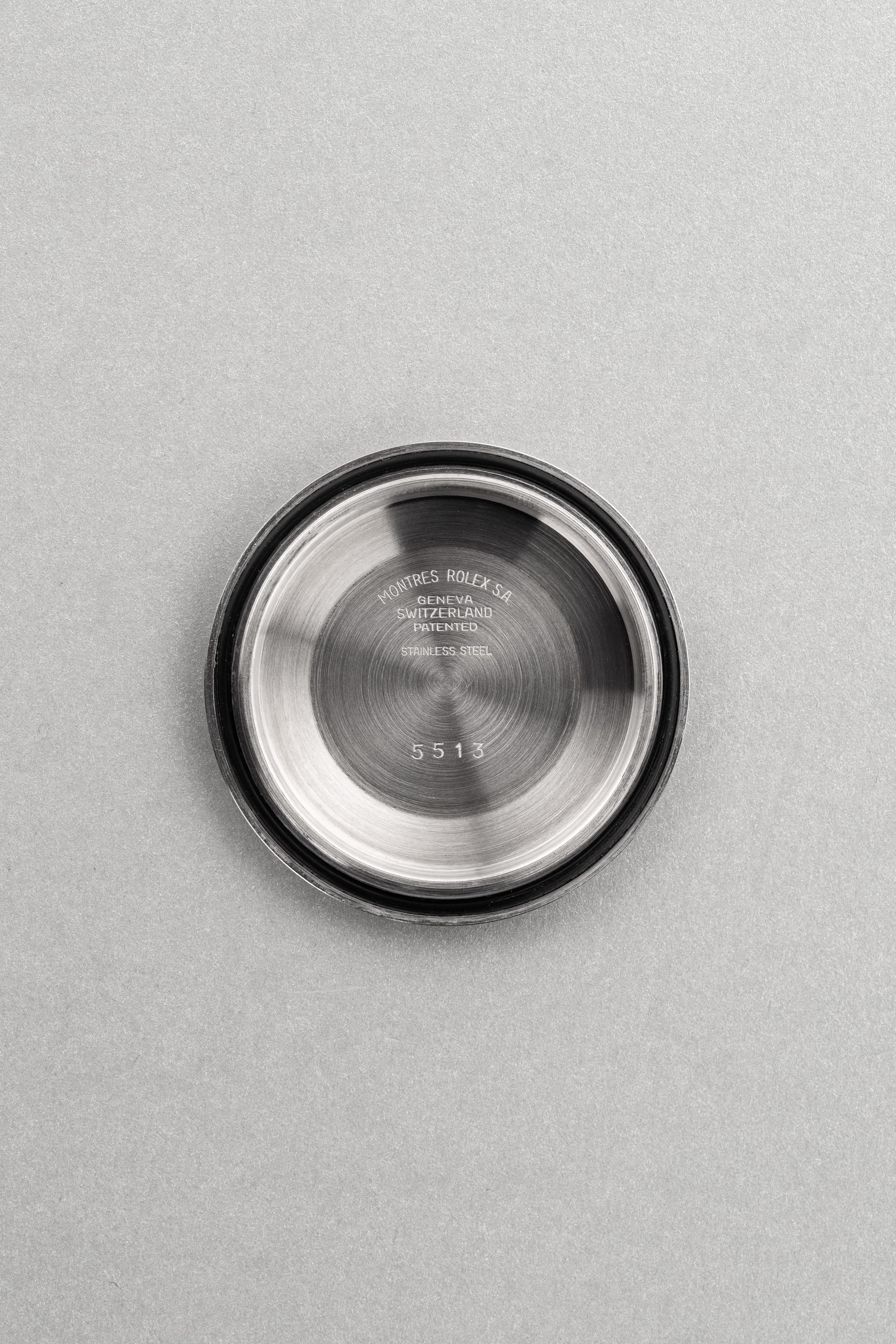 BFAV Rolex Submariner réf. 5513 « Non Serif Dial » de 1977-1978 - Inside case back