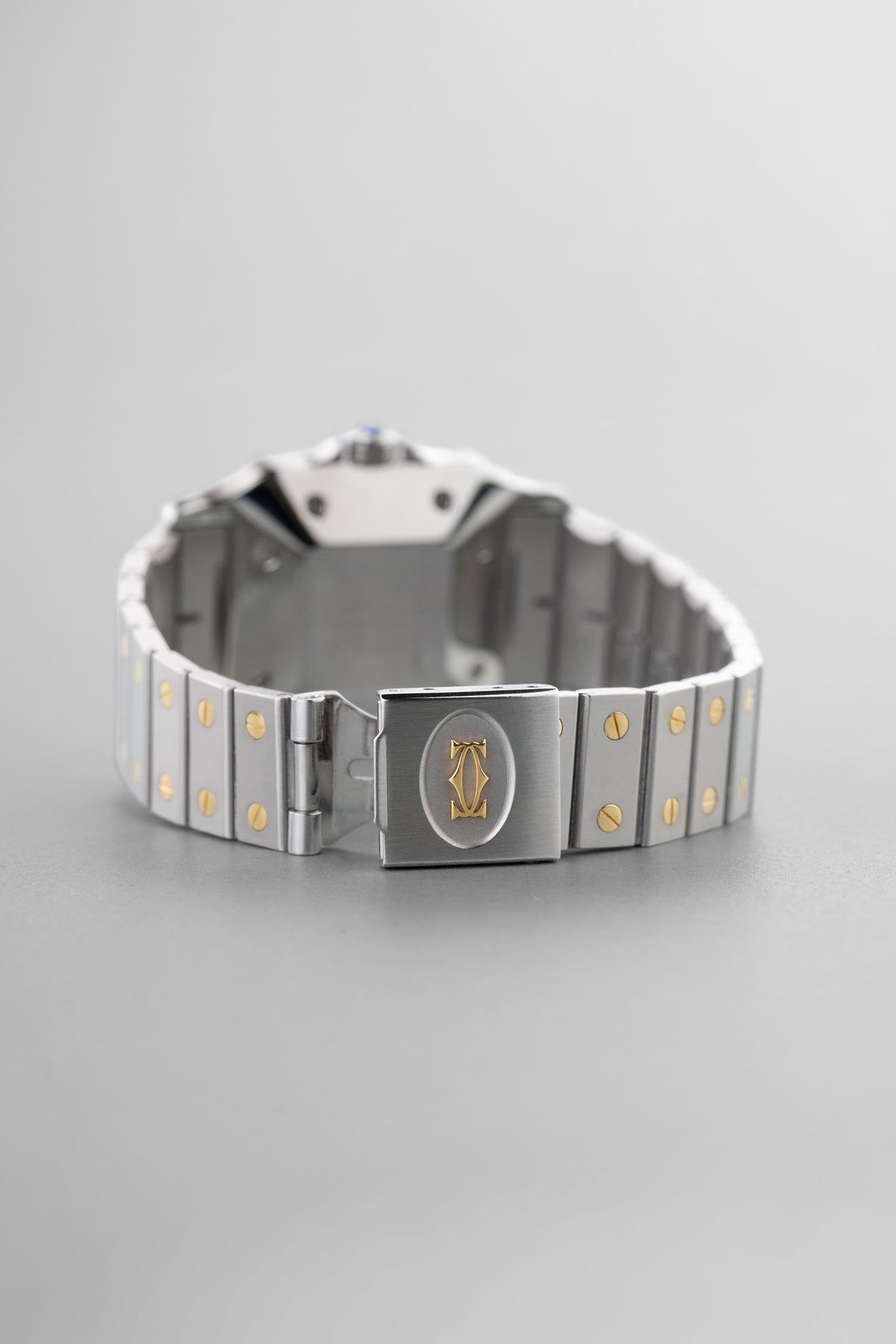 BQTA Cartier Santos Carrée GM Ref. 2961 in Steel and Yellow Gold, circa 1980 - Bracelet Front
