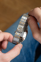 BQTA Cartier Santos Carrée GM Ref. 2961 in Steel and Yellow Gold, circa 1980 - Buckle Outside