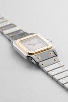 BQTA Cartier Santos Carrée GM Ref. 2961 in Steel and Yellow Gold, circa 1980 - Left side