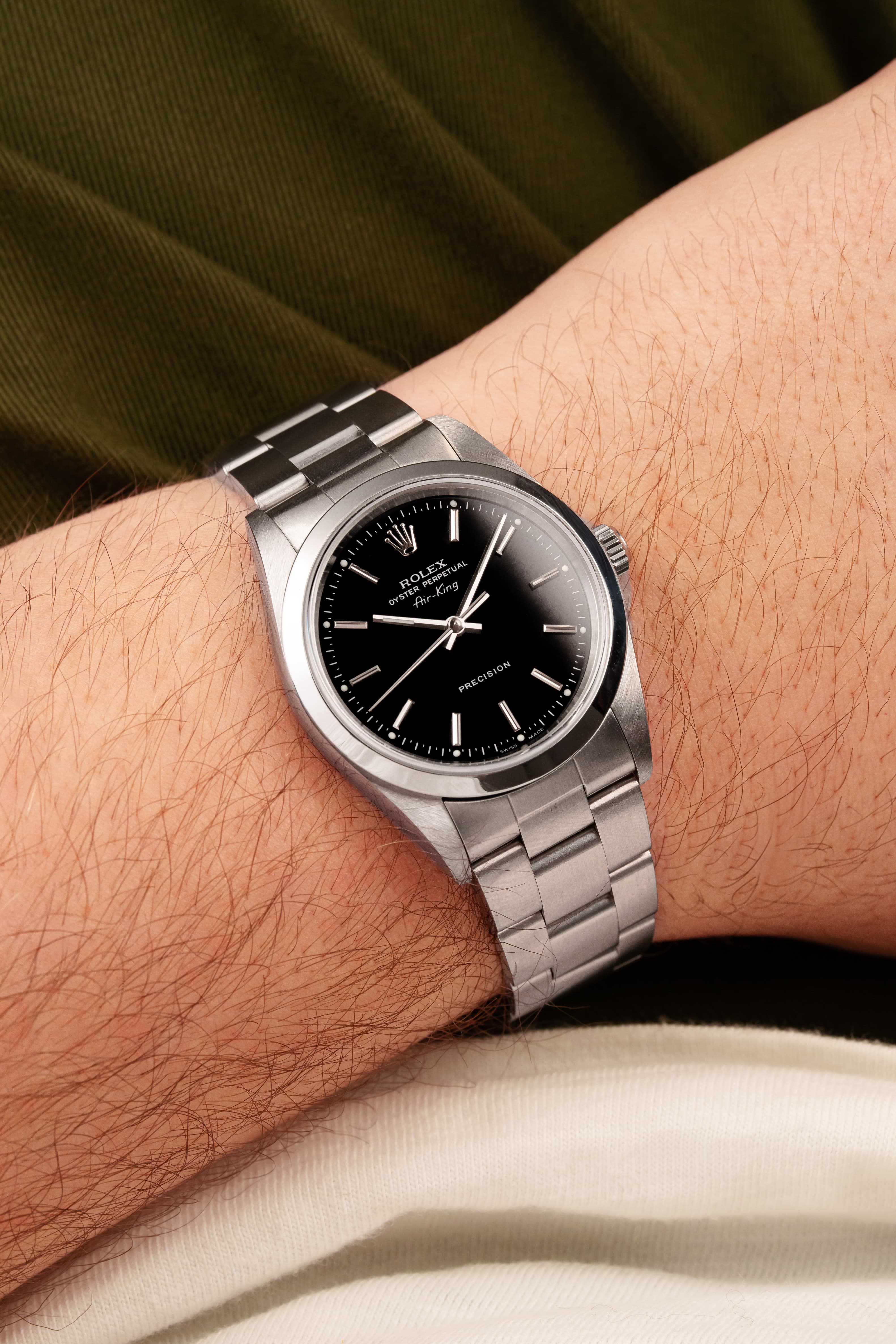 CYXZ Rolex Air-King réf. 14000M de 2005 – Cadran noir - Wristshot