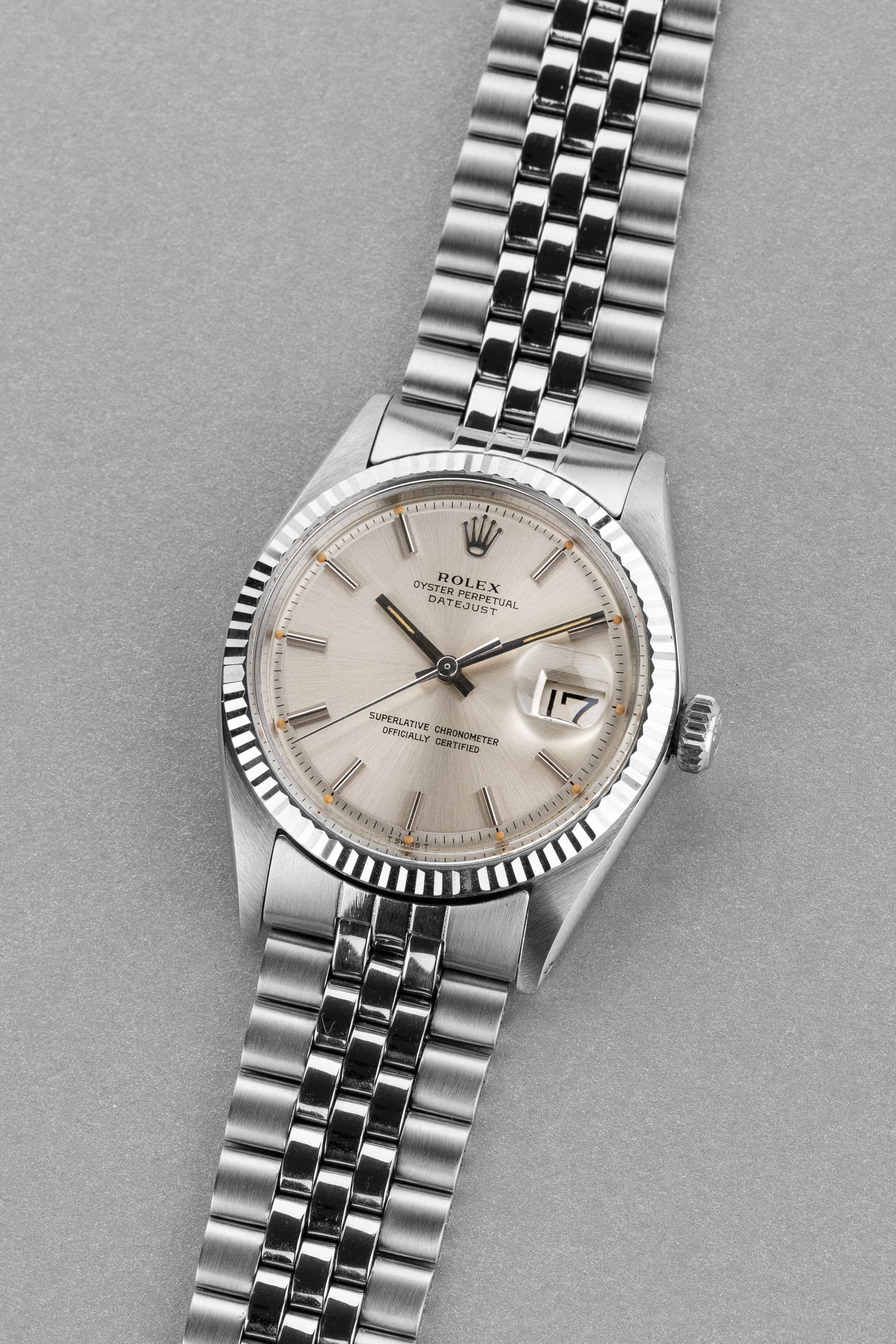 DMRF Rolex Datejust réf. 1601 en acier de 1969 – Cadran « Silver » - Three Quarters