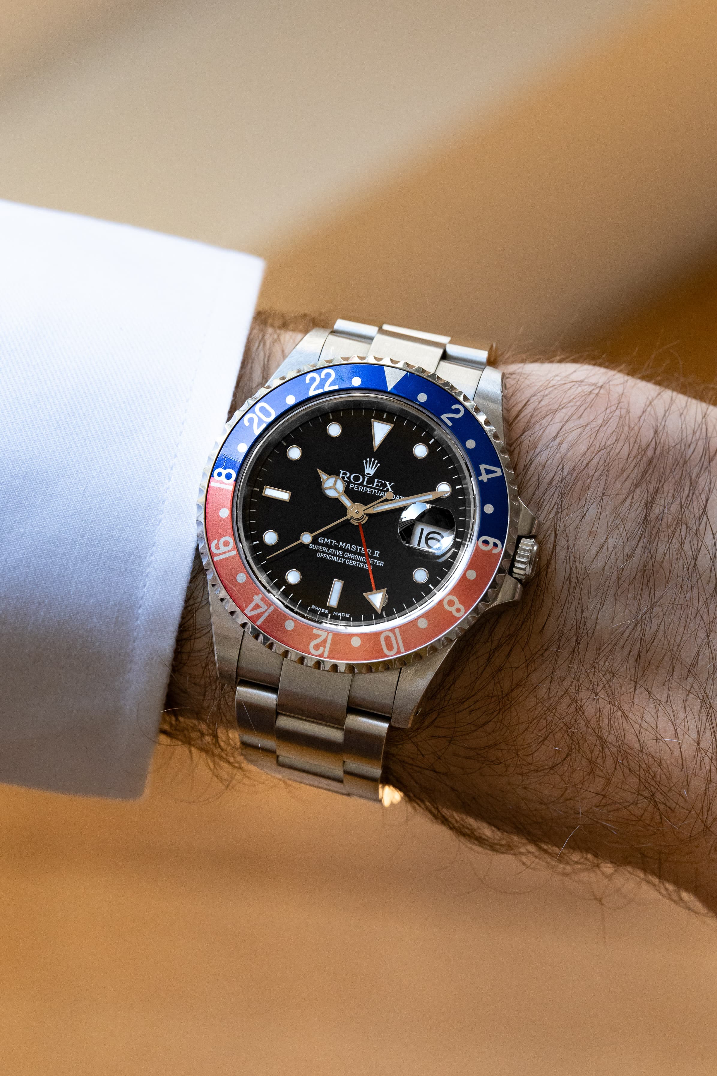 DRL7 Rolex GMT-Master II réf. 16710 « Pepsi » de 2000-2001 – Insert « Faded » - Wristshot