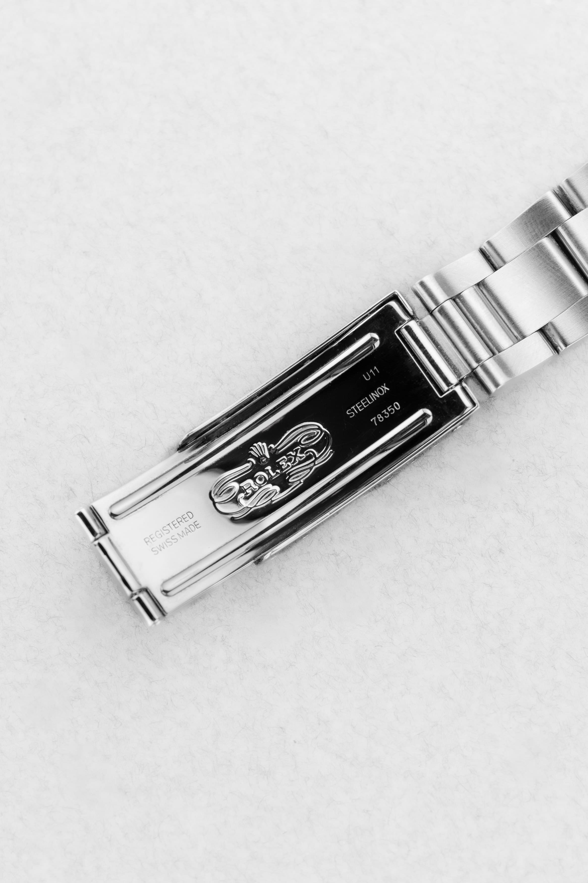 DT2Y Rolex Oyster Perpetual Date 15200 de 1999 – Cadran noir au tritium patiné - Buckle Inside