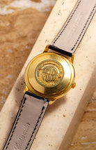E25M Jaeger-LeCoultre Chronomètre Geomatic ref. E398 استثنائية من الذهب الأصفر، حوالي عام 1965 - الخلف