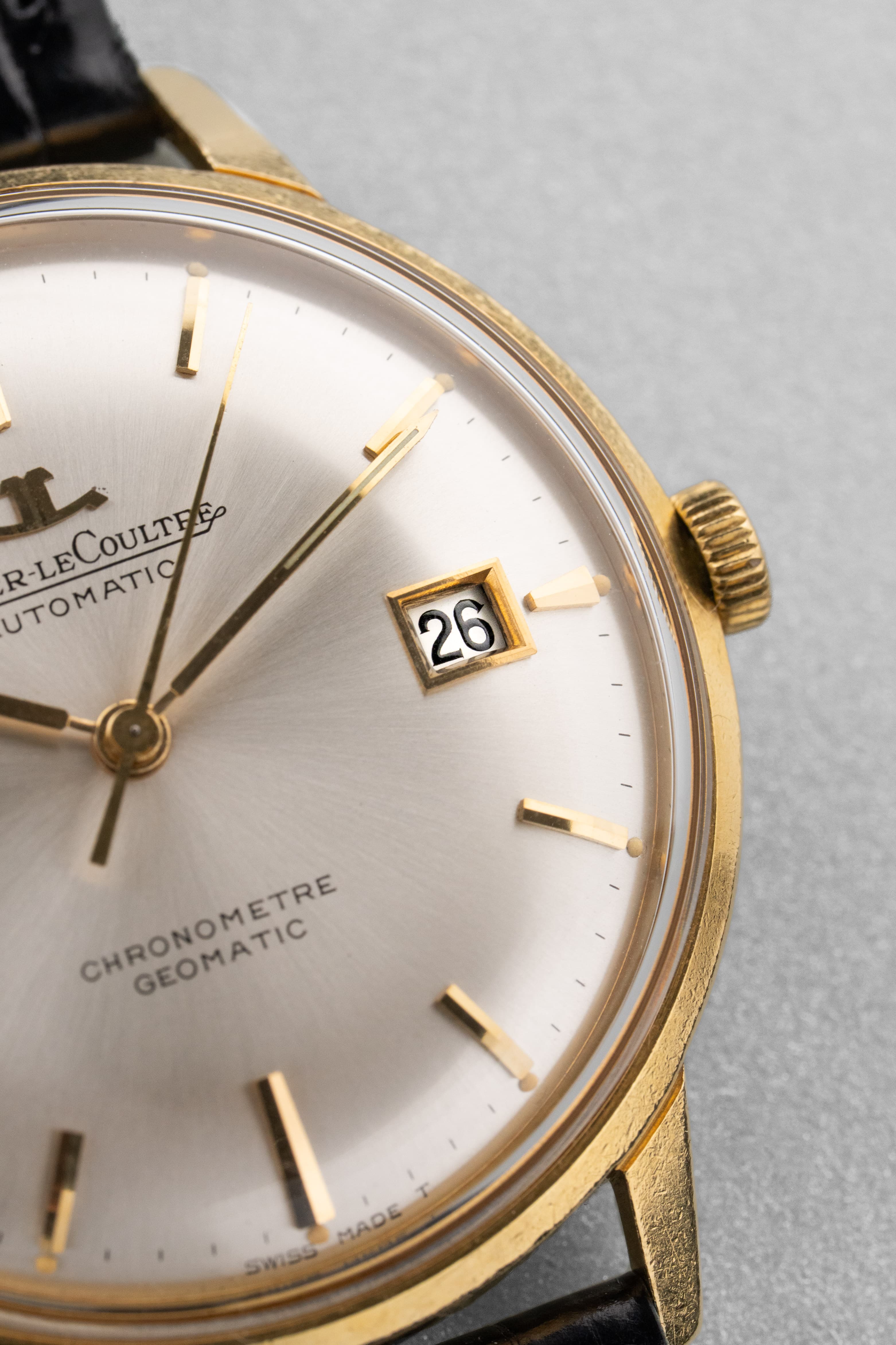 E25M Exceptionnelle Jaeger-LeCoultre Chronomètre Geomatic réf. E398 en or jaune, circa 1965 - Dial