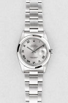 E3KB Rolex Datejust réf. 16200 de 2002 – Cadran « Silver Roman No Lume » + Garantie d'origine - Front