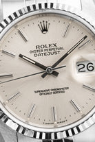 EDVA Rolex Datejust réf. 16234 « Silver » en acier de 1988 - Dial