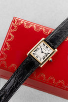 EEBC Cartier Tank Louis Extra-Plate réf. 96019 circa 1975 – Cadran « PARIS », Parfait état, Piguet 21 - Set