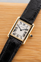 EEBC Cartier Tank Louis Extra-Plate réf. 96019 circa 1975 – Cadran « PARIS », Parfait état, Piguet 21 - Three Quarters