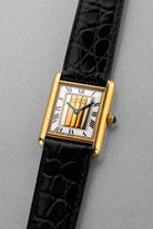EYWJ Cartier Tank Must Quartz GM 5 “White Trinity + Roman Art Déco”, circa 1990 - Three Quarters