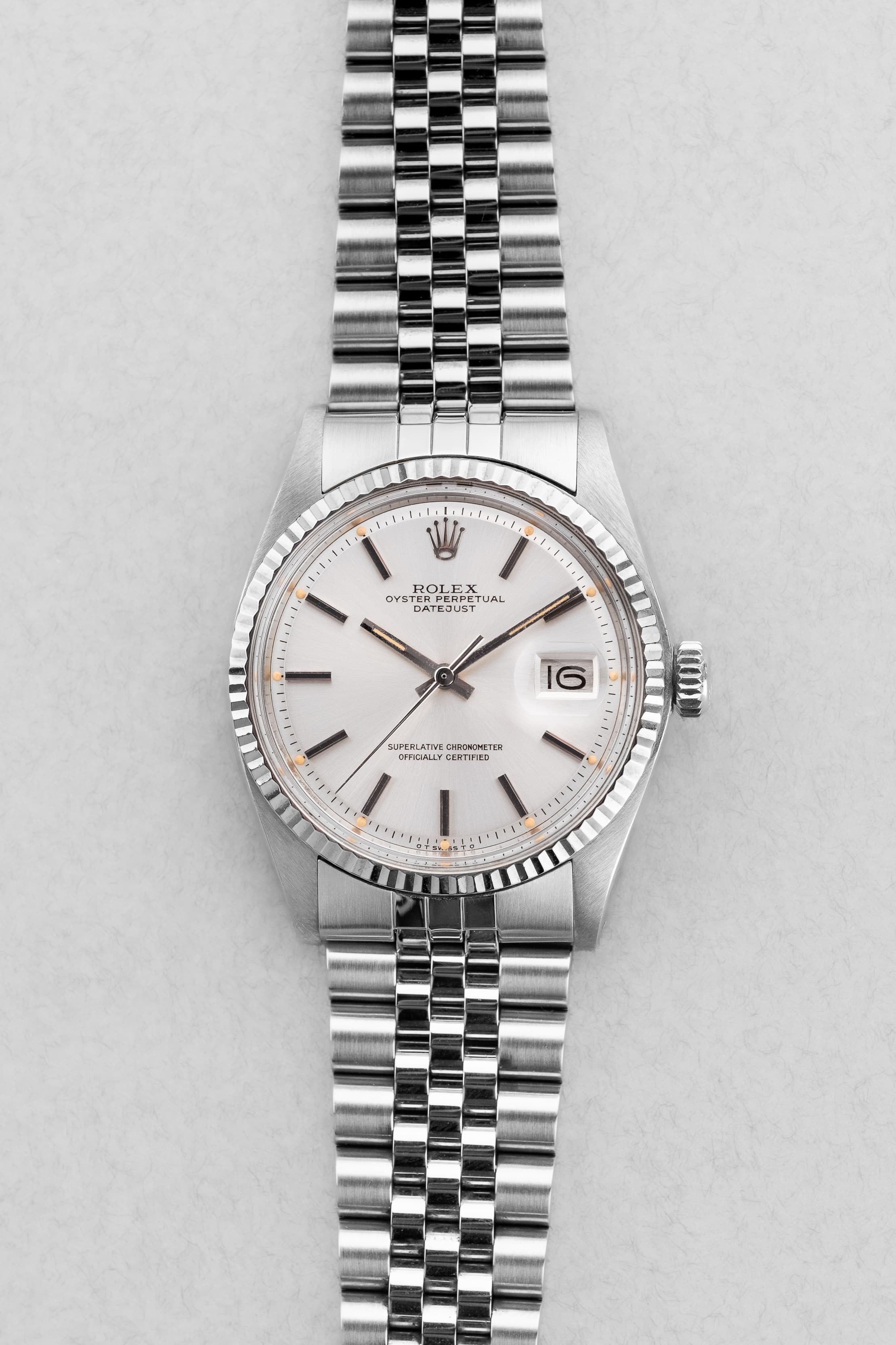FEXJ Rolex Datejust réf. 1601 en acier de 1978 – Cadran « Silver Sigma » - Front