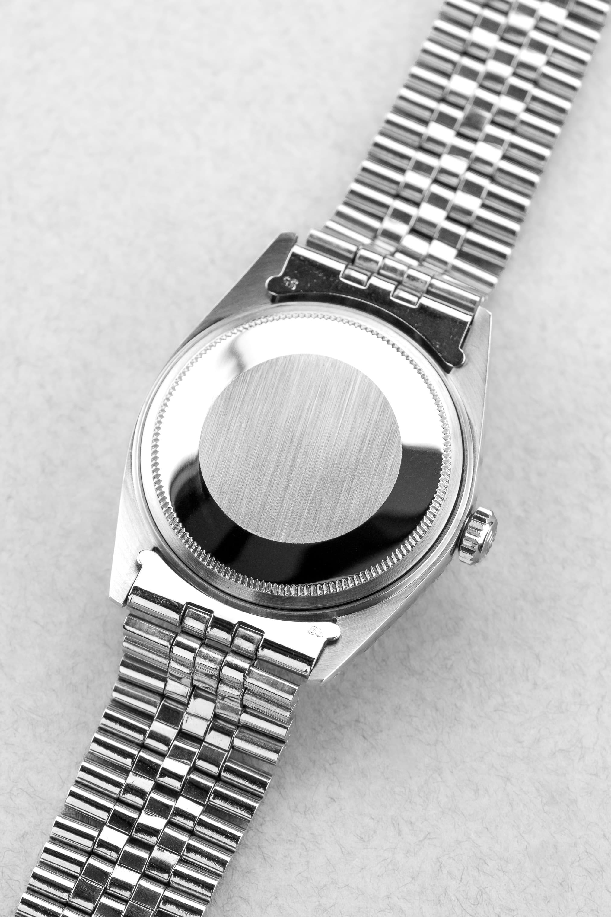 FJGH Rolex Datejust réf. 1601 en acier de 1970 – Cadran « Silver Wide Boy » - Back