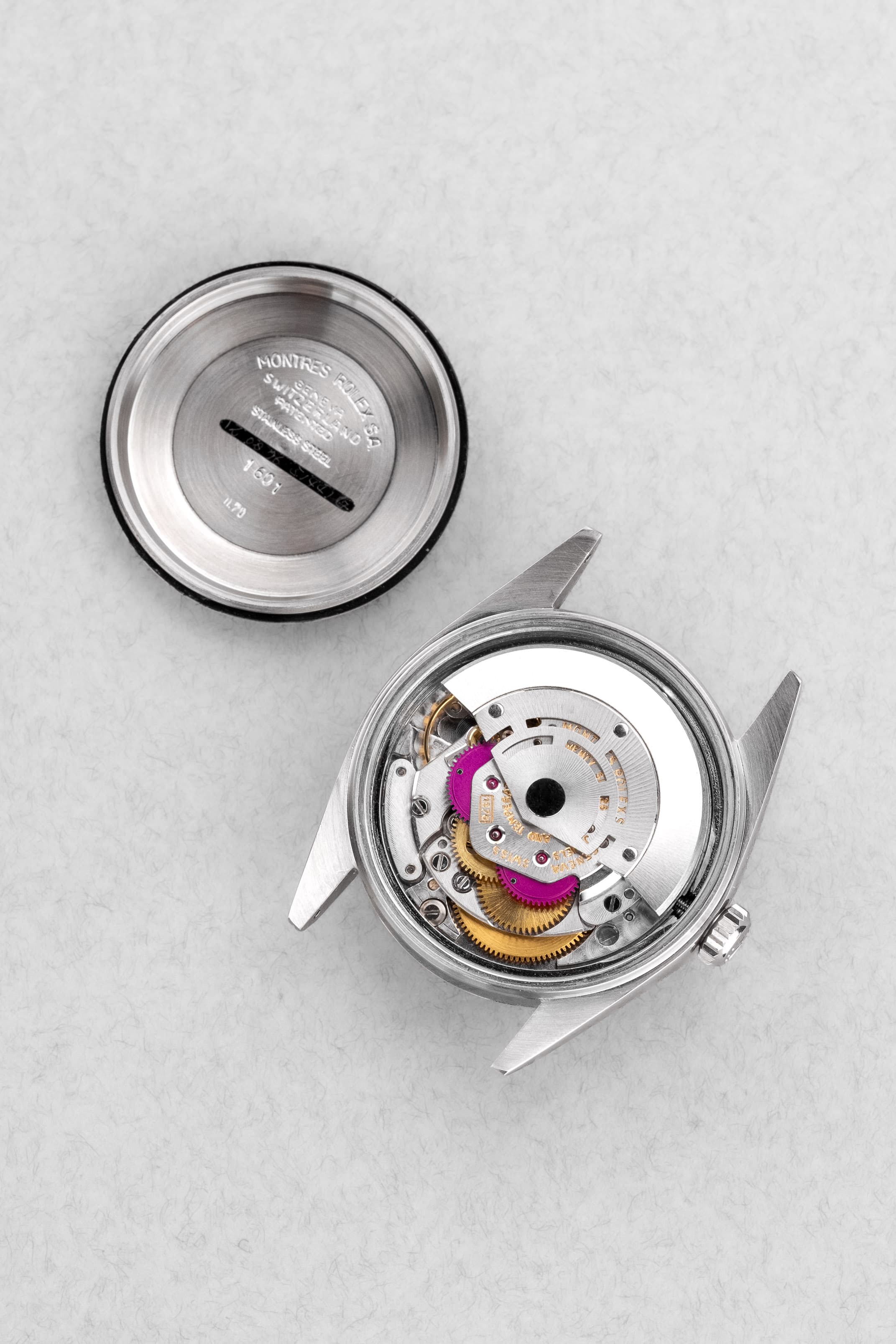 FJGH Rolex Datejust réf. 1601 en acier de 1970 – Cadran « Silver Wide Boy » - Movement