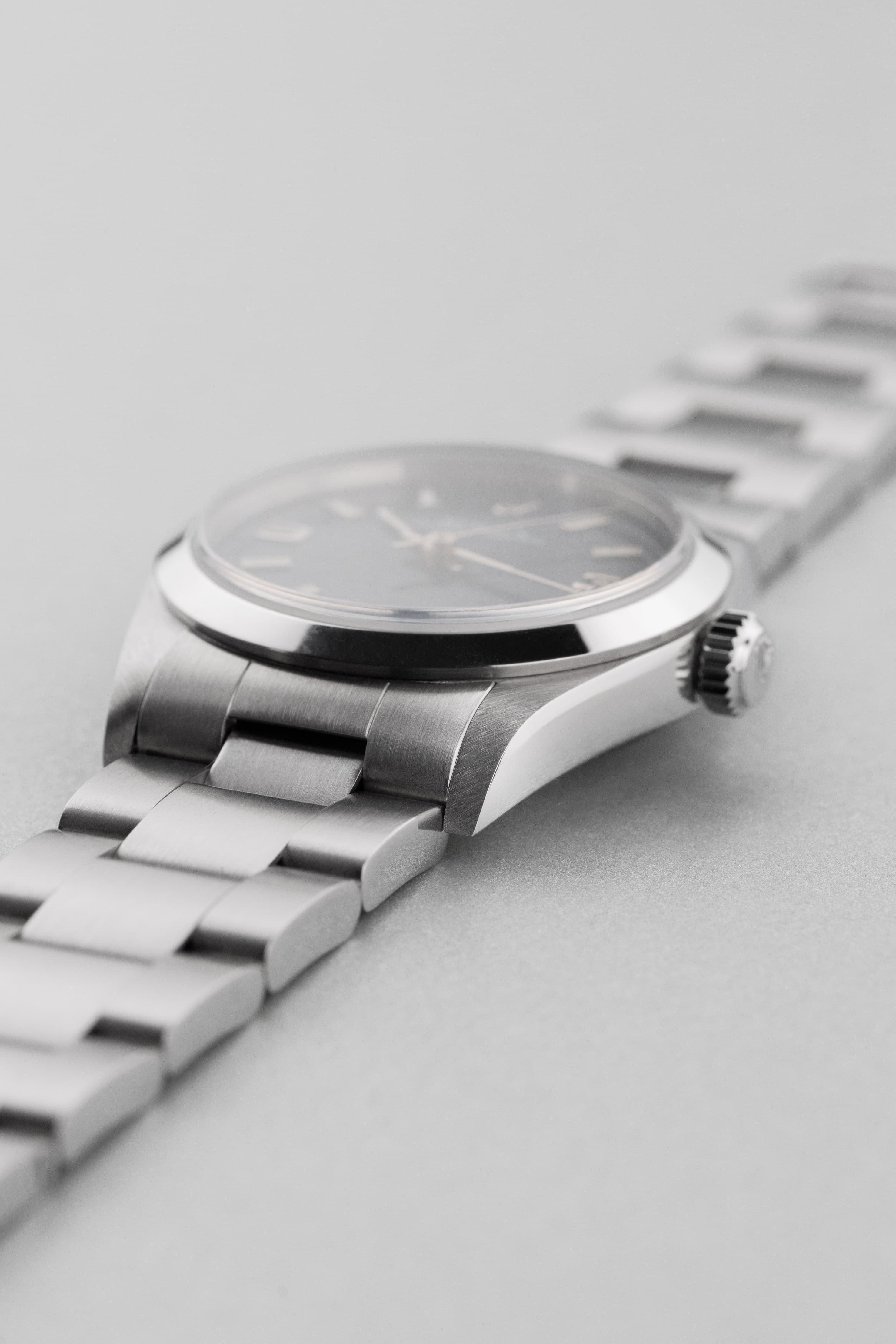 GF7V Rolex Oyster Perpetual 31 ref. 77080 del 2002 – Quadrante blu «Explorer 3-6-9» - Lato destro