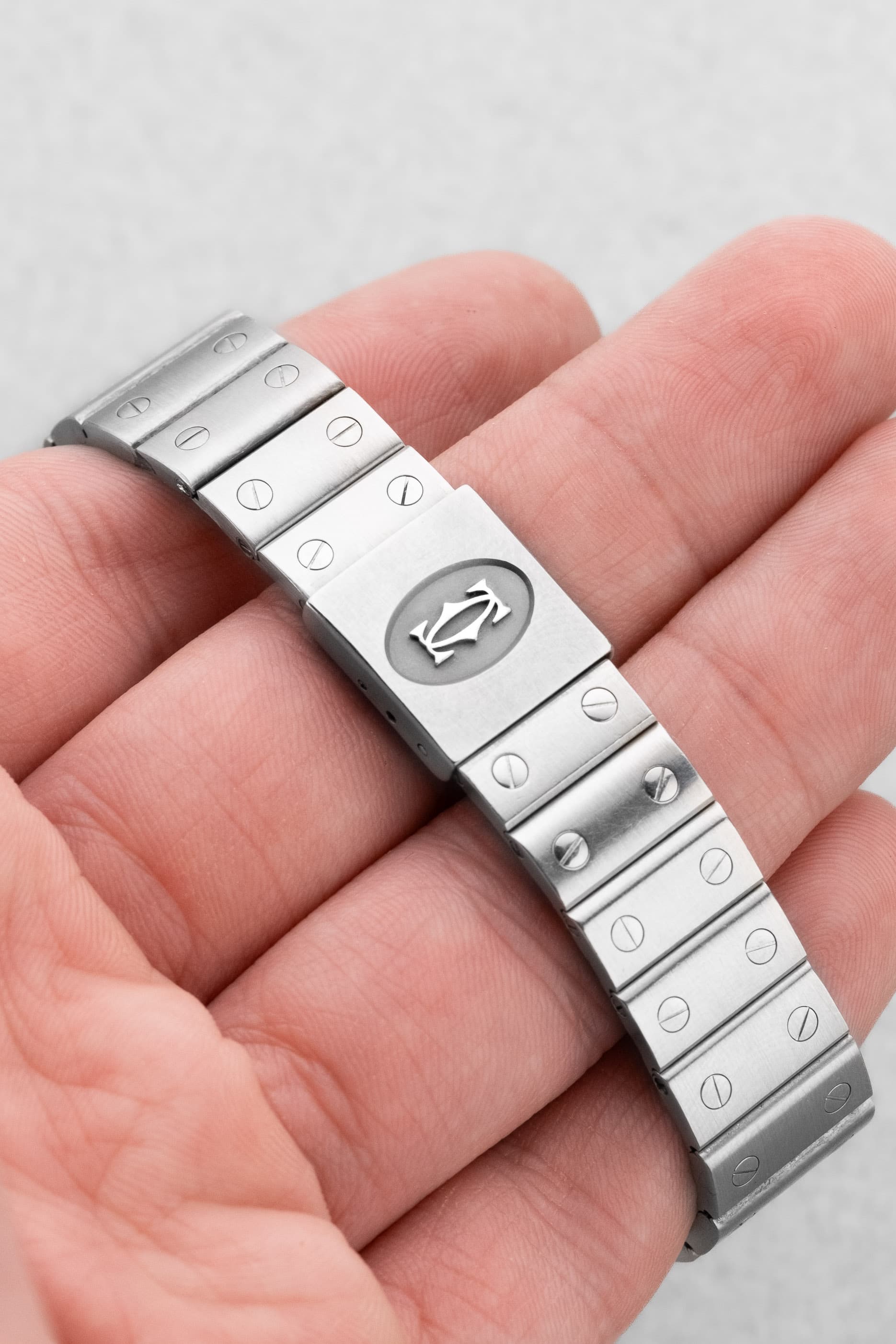 GQWD Cartier Santos Galbée réf. 1564 en acier, circa 2000 - Buckle Outside